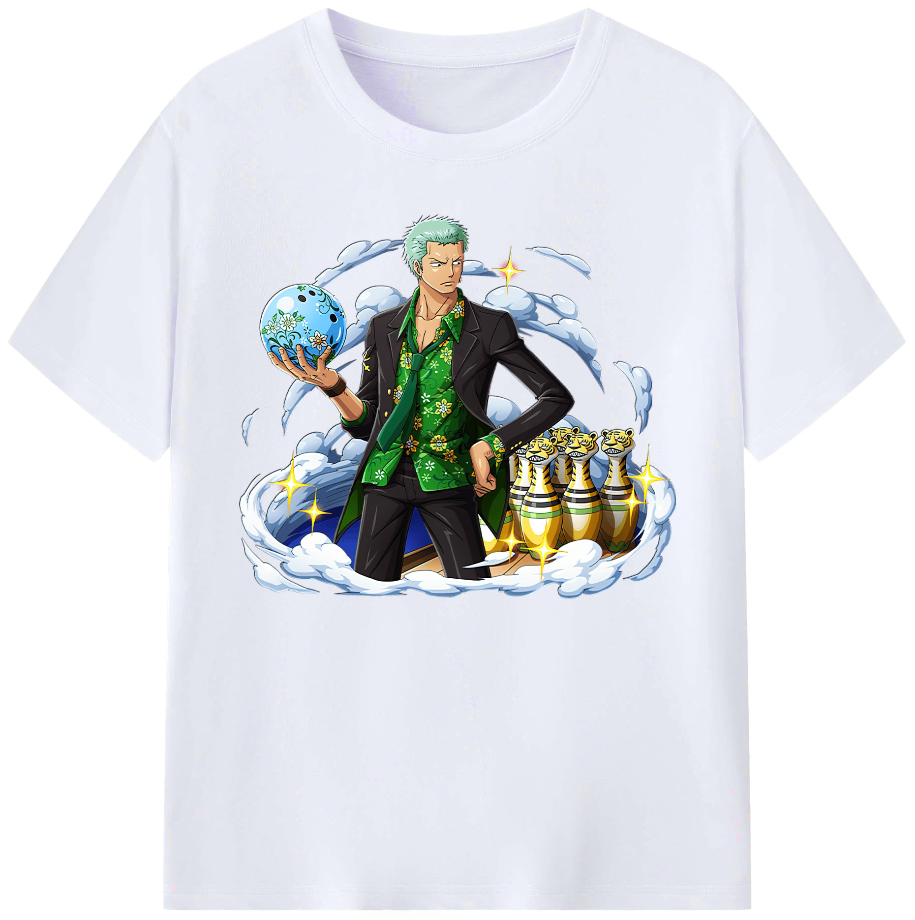 ワンピース ロロノア・ゾロ ONE PIECE Roronoa Zoro 綿100％ メンズ半袖Tシャツ｜肌触りやわらか＆通気性