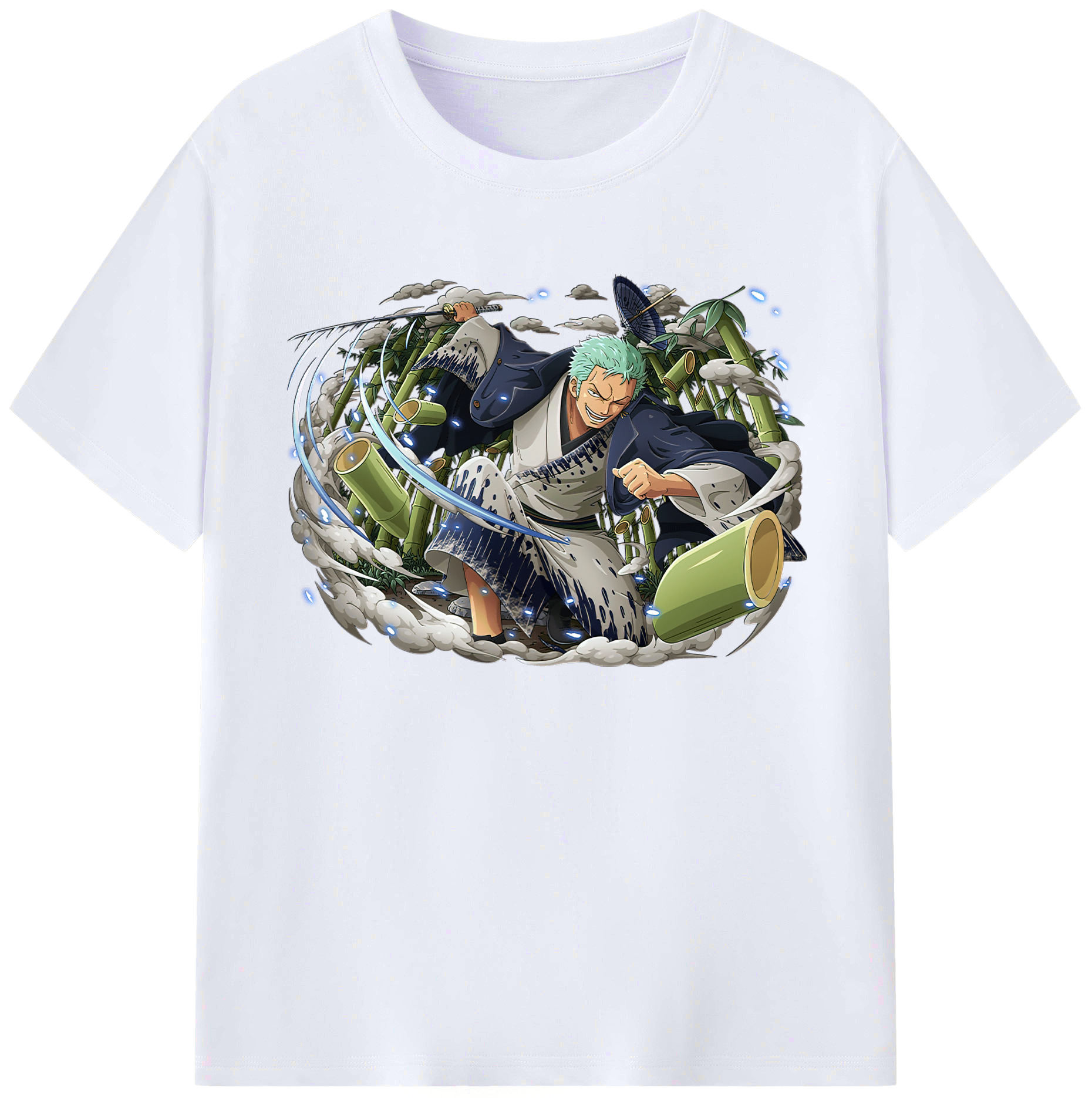 ワンピース ロロノア・ゾロ ONE PIECE Roronoa Zoro 綿100％ メンズ半袖Tシャツ｜肌触りやわらか＆通気性