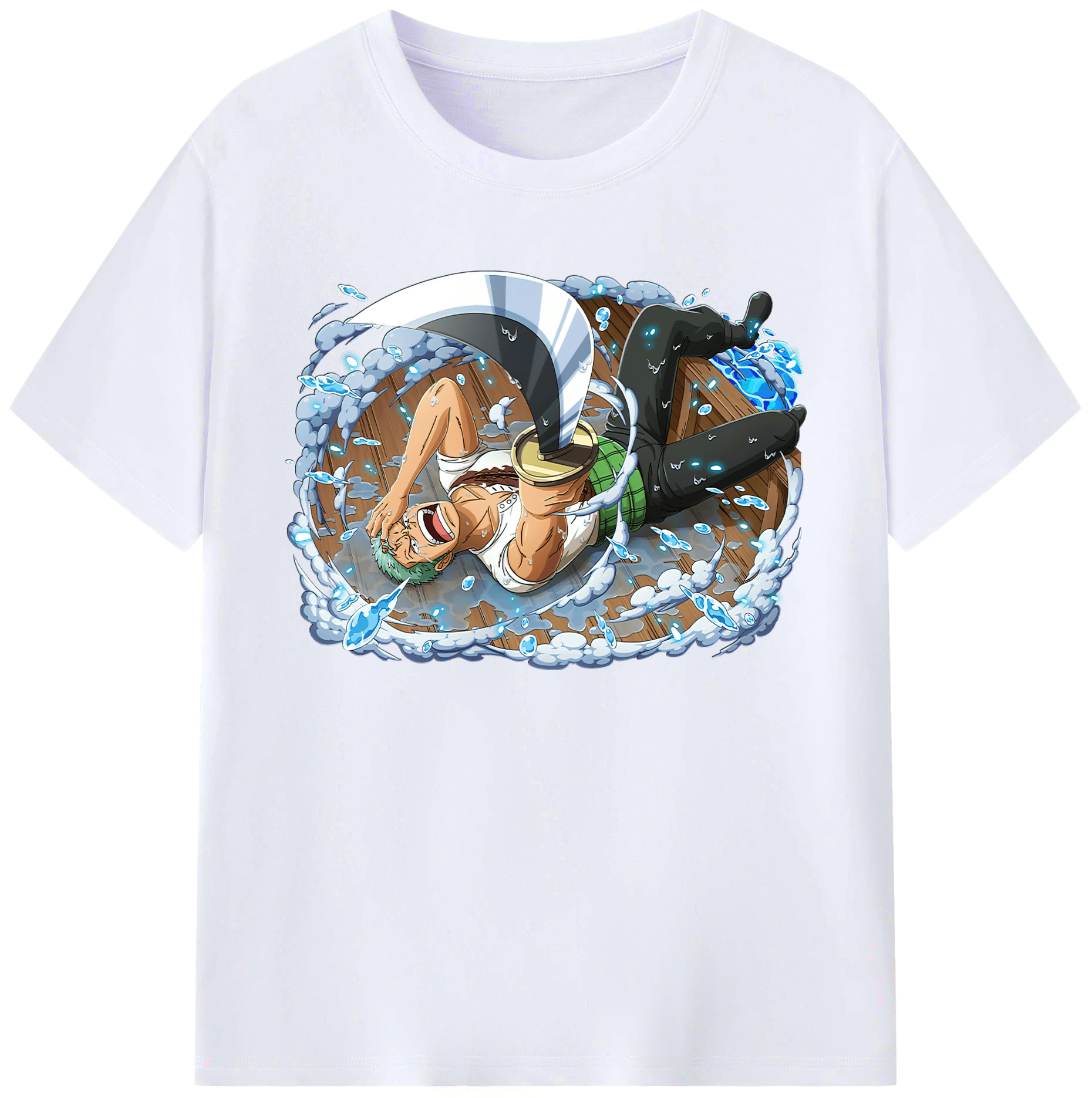 ワンピース ロロノア・ゾロ ONE PIECE Roronoa Zoro 綿100％ メンズ半袖Tシャツ｜肌触りやわらか＆通気性
