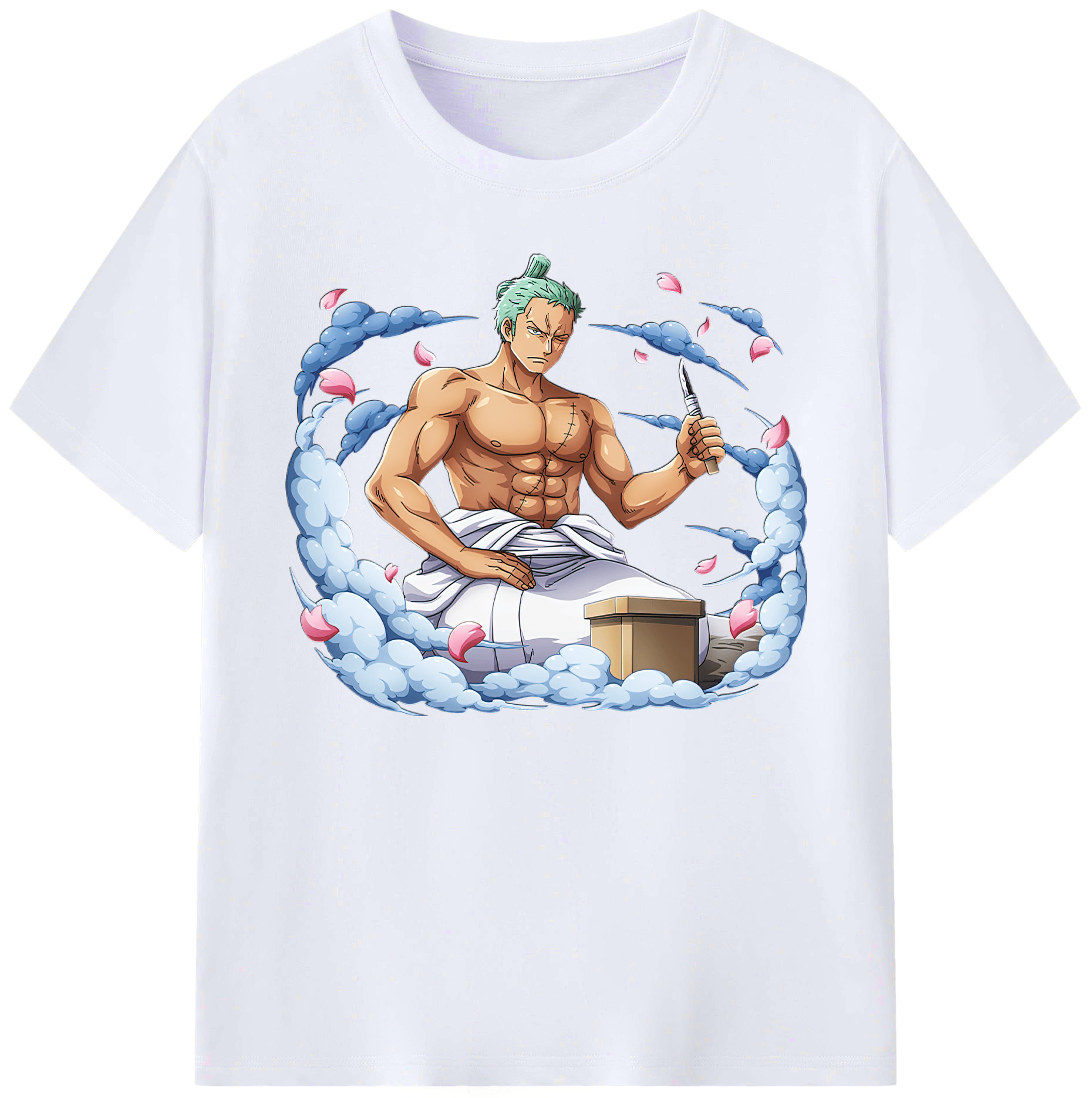 ワンピース ロロノア・ゾロ ONE PIECE Roronoa Zoro 綿100％ メンズ半袖Tシャツ｜肌触りやわらか＆通気性