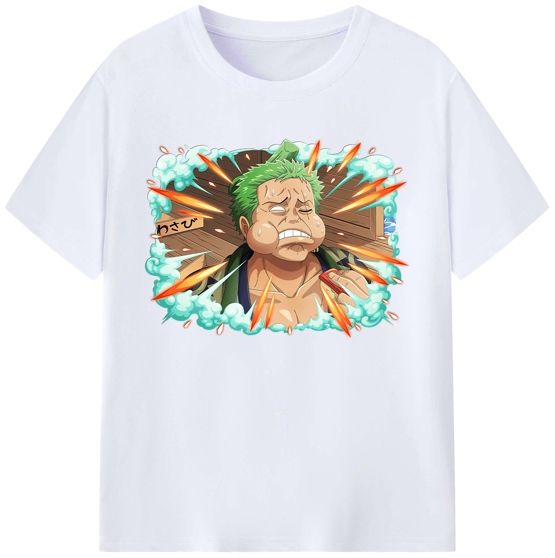 ワンピース ロロノア・ゾロ ONE PIECE Roronoa Zoro 綿100％ メンズ半袖Tシャツ｜肌触りやわらか＆通気性