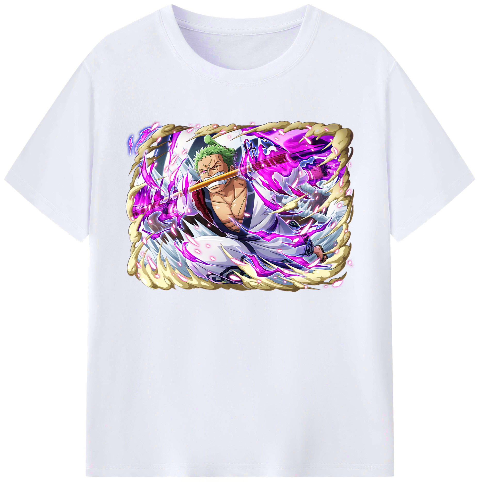 ワンピース ロロノア・ゾロ ONE PIECE Roronoa Zoro 綿100％ メンズ半袖Tシャツ｜肌触りやわらか＆通気性