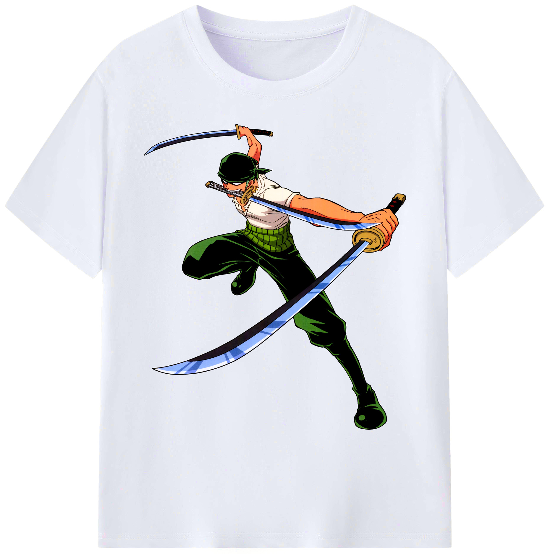 ワンピース ロロノア・ゾロ ONE PIECE Roronoa Zoro 綿100％ メンズ半袖Tシャツ｜肌触りやわらか＆通気性