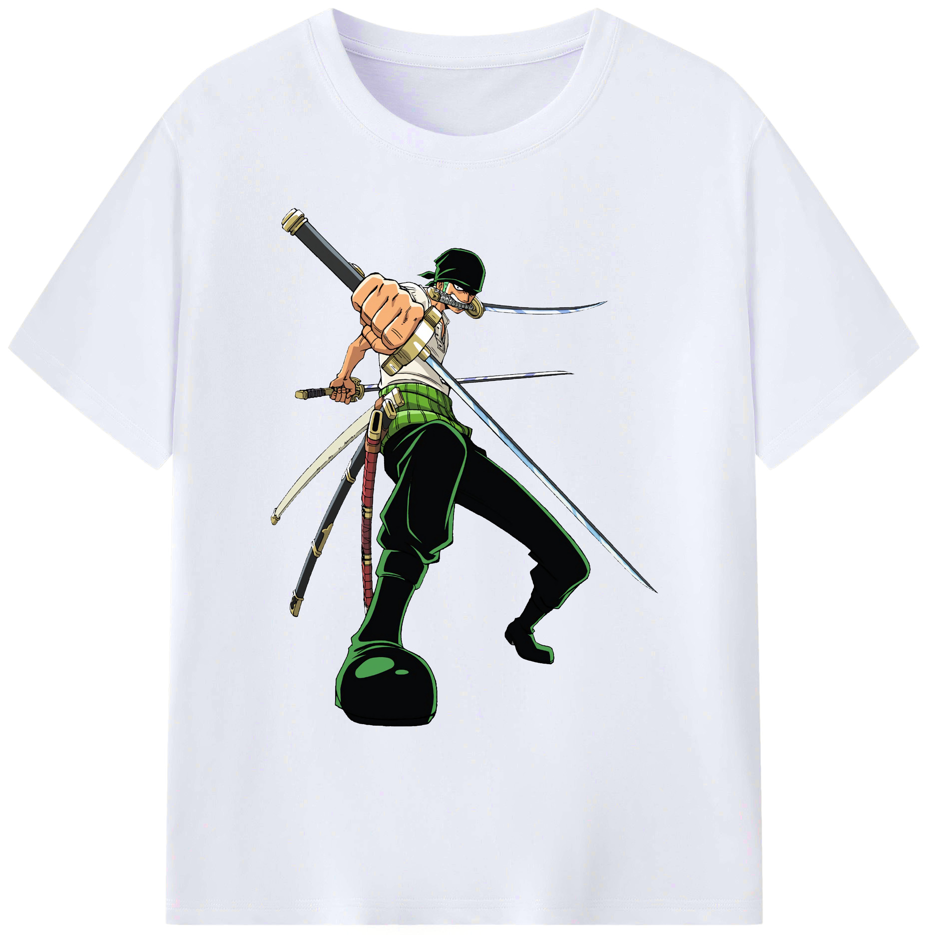 ワンピース ロロノア・ゾロ ONE PIECE Roronoa Zoro 綿100％ メンズ半袖Tシャツ｜肌触りやわらか＆通気性