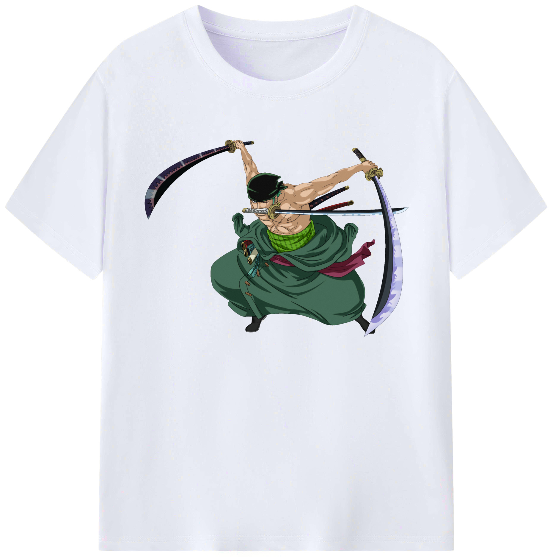 （画像用） ワンピース ロロノア・ゾロ ONE PIECE Roronoa Zoro 綿100％ メンズ半袖Tシャツ｜肌触りやわらか＆通気性