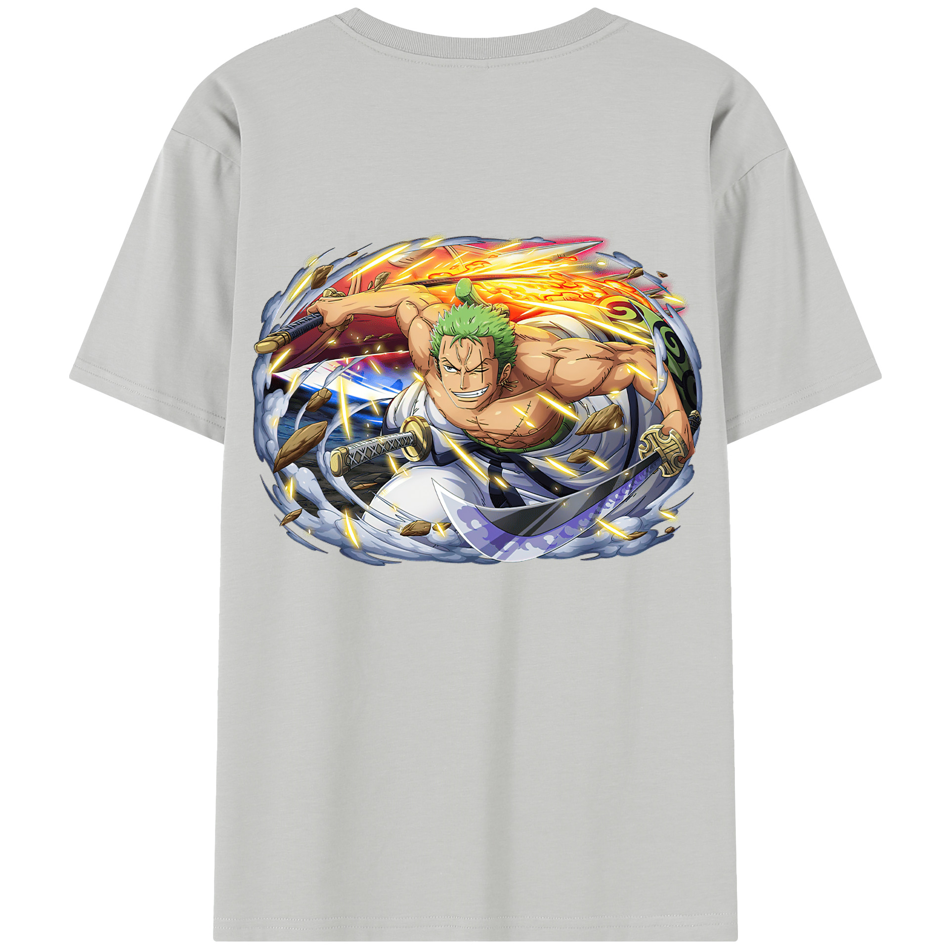 ワンピース ロロノア・ゾロ ONE PIECE Roronoa Zoro レディース半袖Tシャツ(バックプリント)
