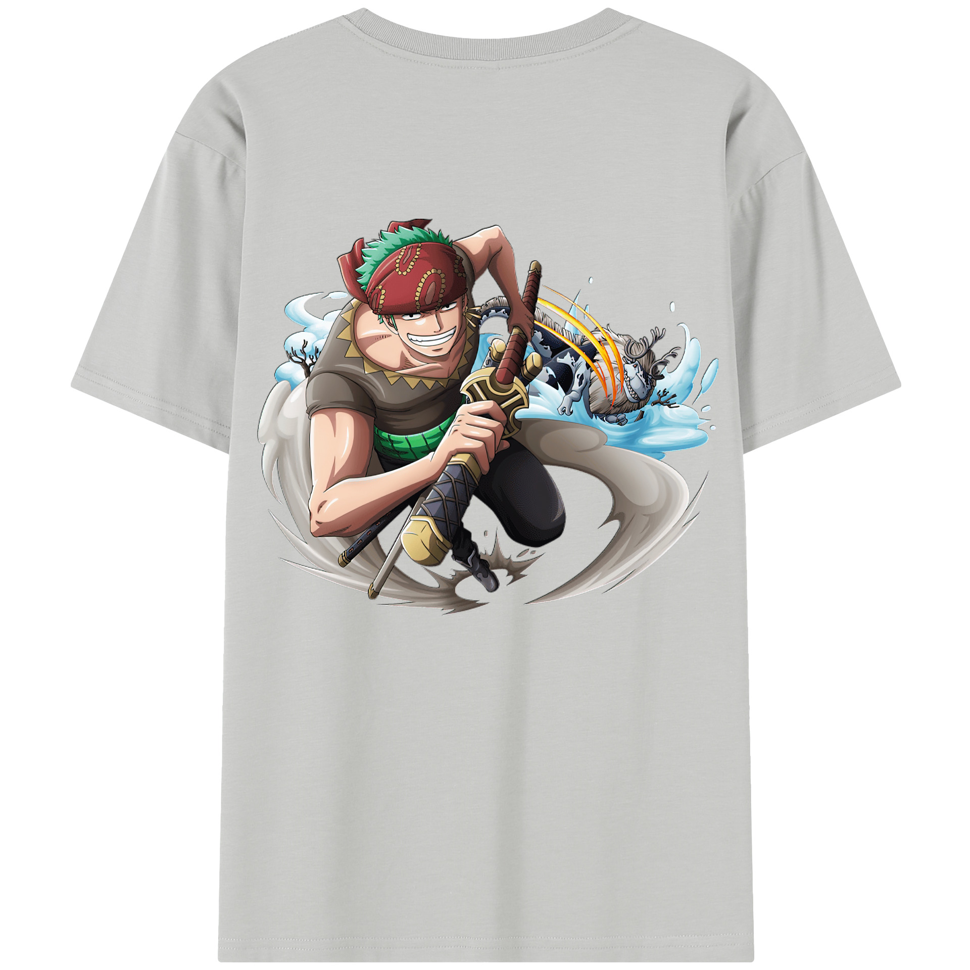 ワンピース ロロノア・ゾロ ONE PIECE Roronoa Zoro レディース半袖Tシャツ(バックプリント)