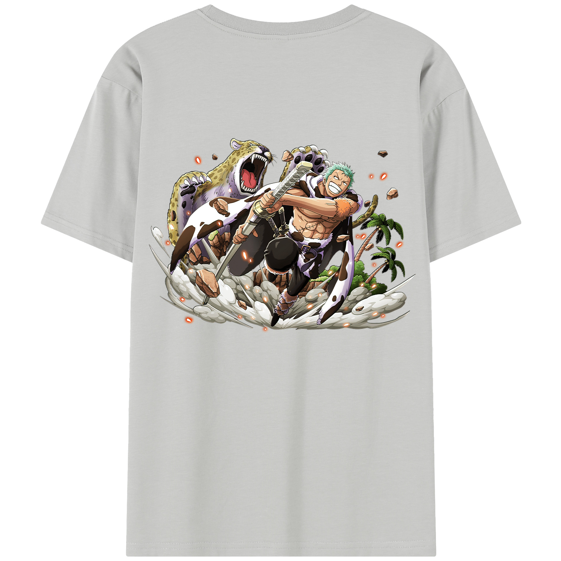 ワンピース ロロノア・ゾロ ONE PIECE Roronoa Zoro レディース半袖Tシャツ(バックプリント)