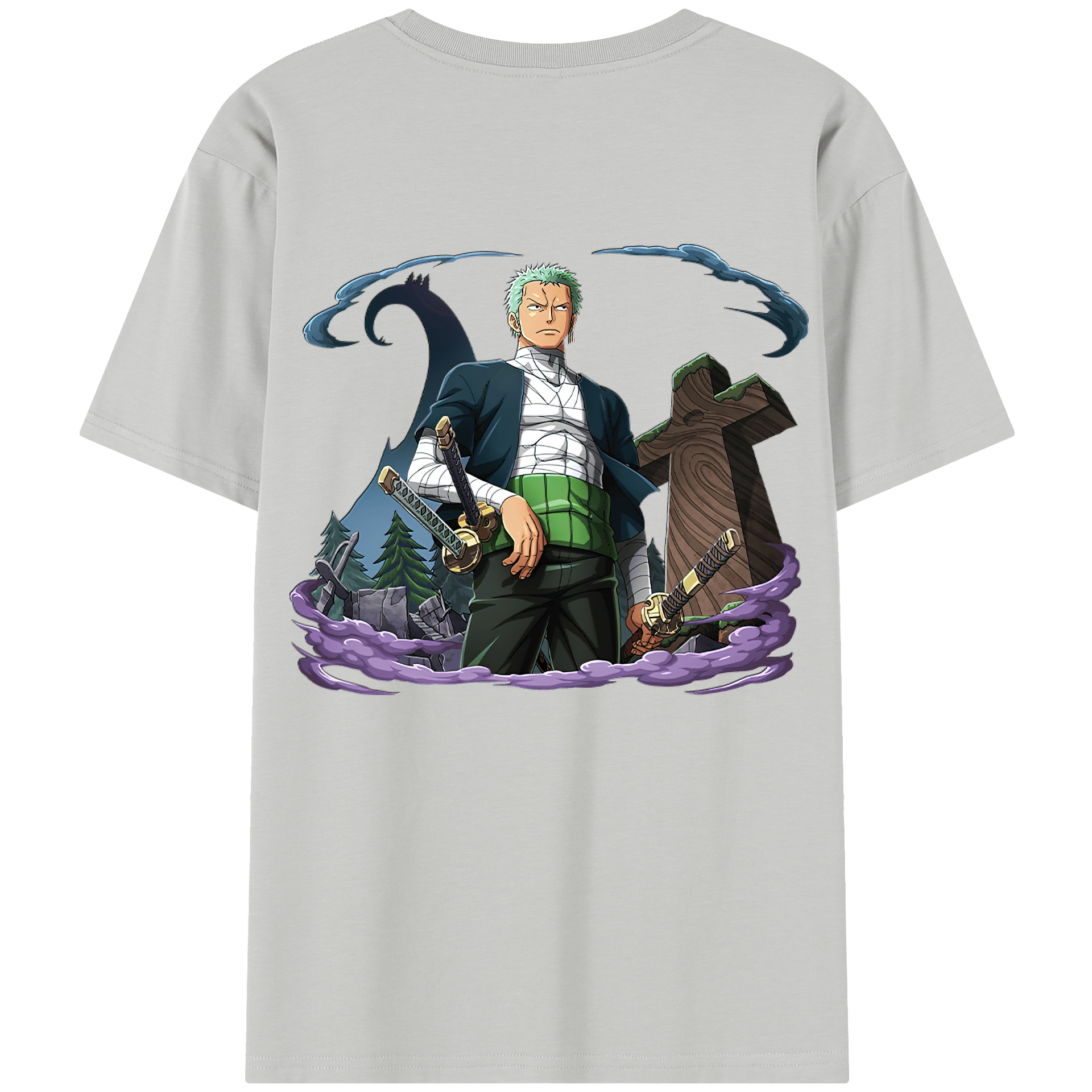 ワンピース ロロノア・ゾロ ONE PIECE Roronoa Zoro レディース半袖Tシャツ(バックプリント)