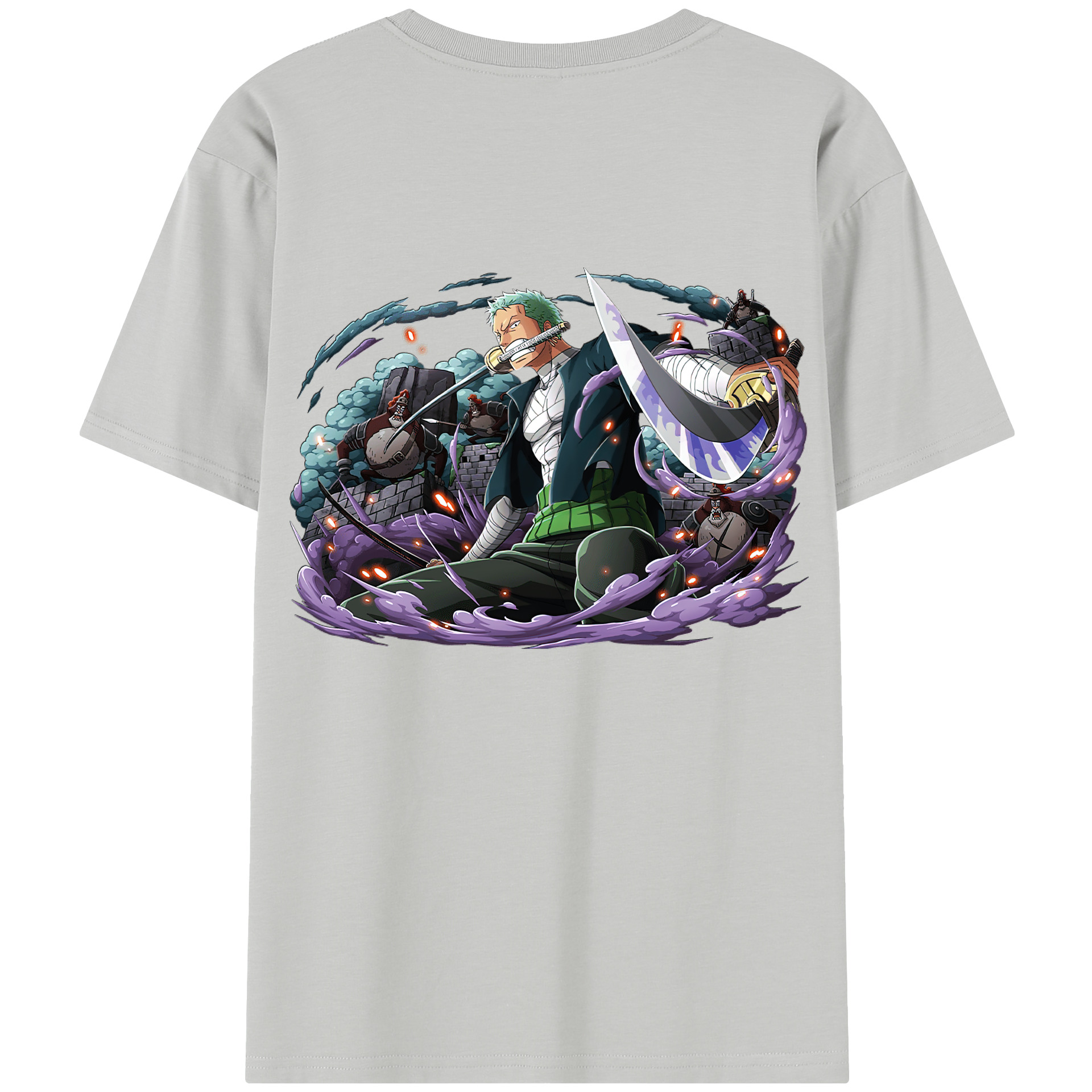 ワンピース ロロノア・ゾロ ONE PIECE Roronoa Zoro レディース半袖Tシャツ(バックプリント)