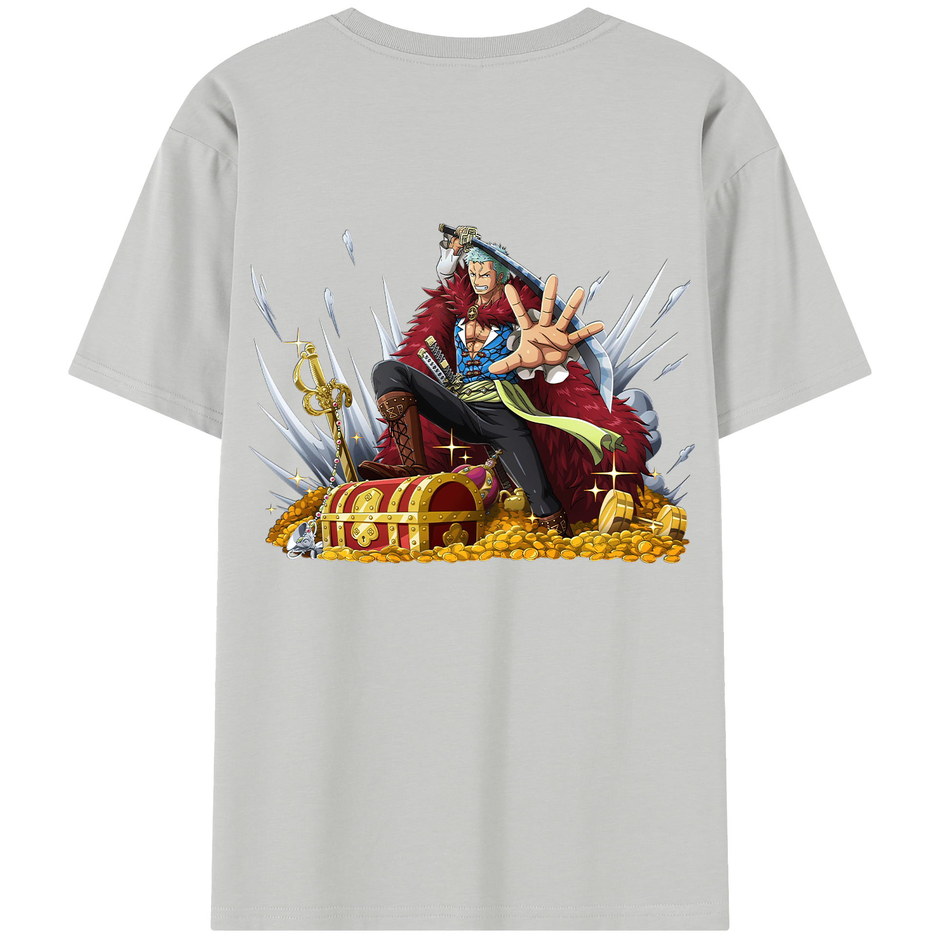 ワンピース ロロノア・ゾロ ONE PIECE Roronoa Zoro レディース半袖Tシャツ(バックプリント)