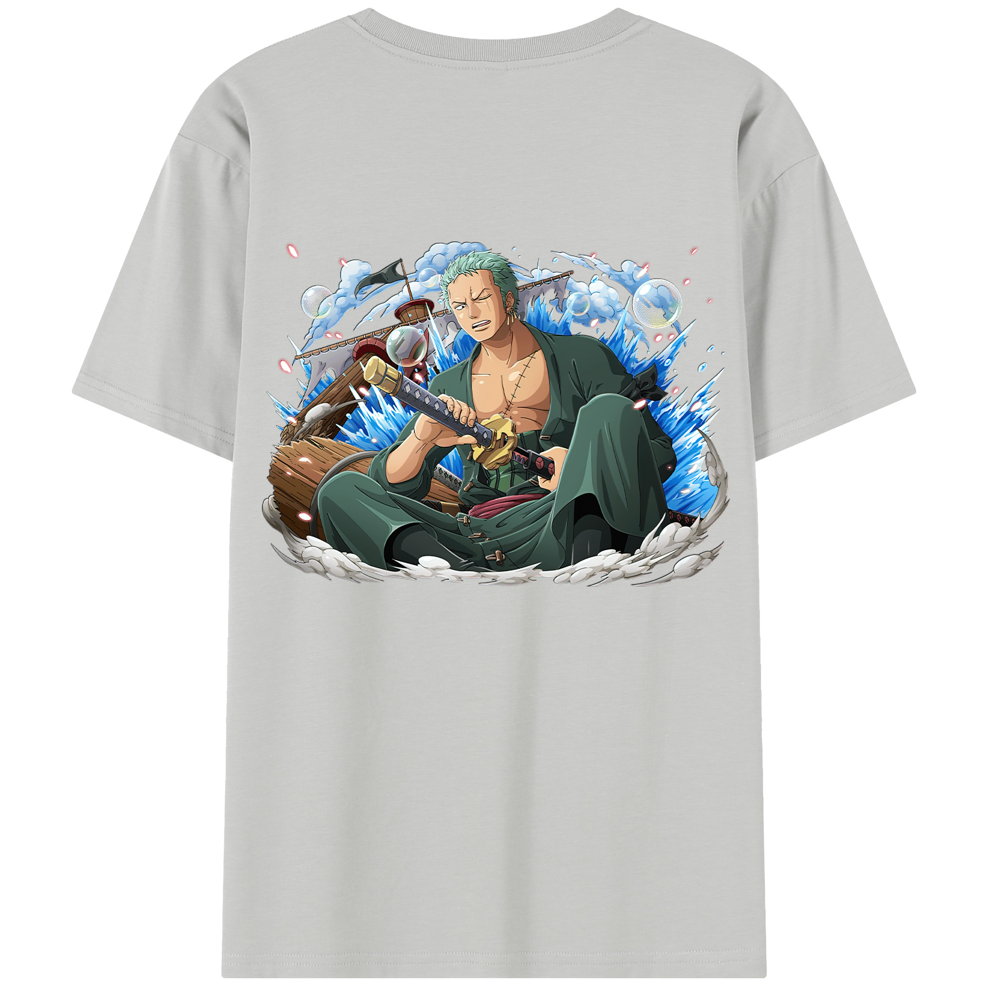 ワンピース ロロノア・ゾロ ONE PIECE Roronoa Zoro レディース半袖Tシャツ(バックプリント)