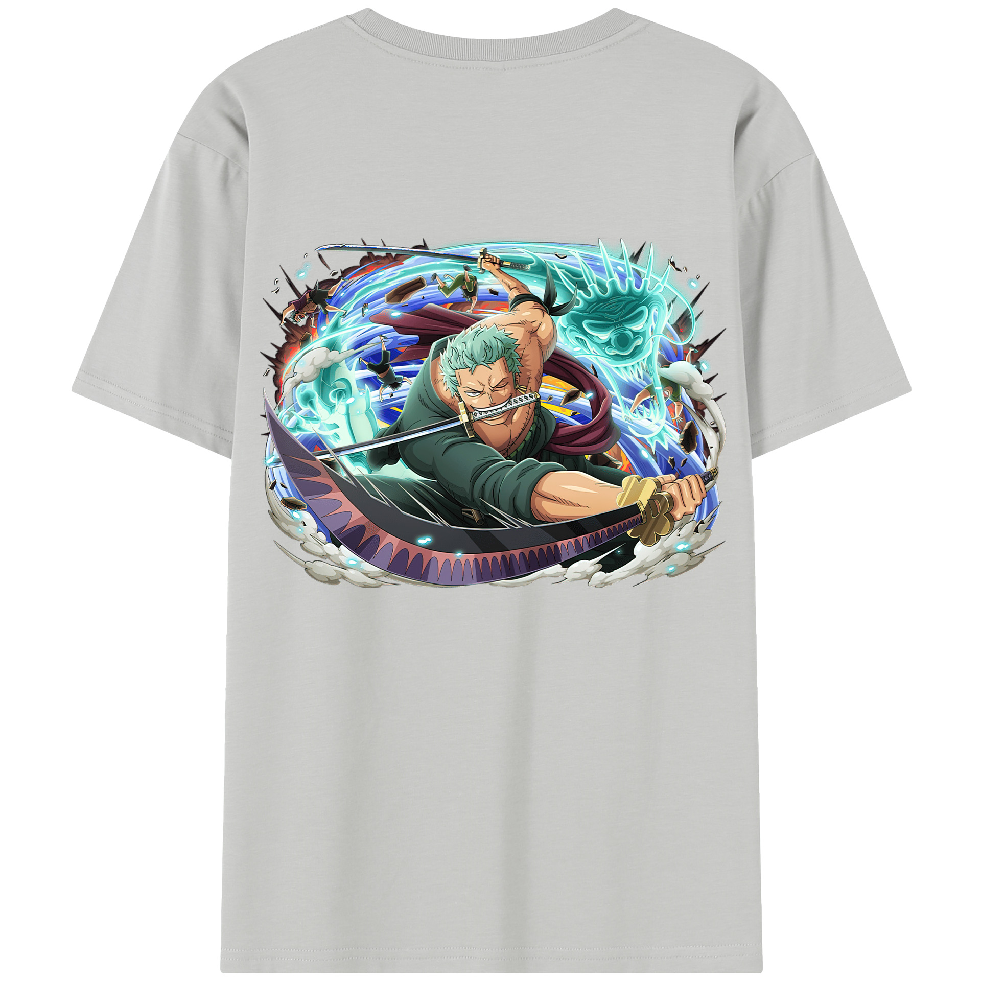 ワンピース ロロノア・ゾロ ONE PIECE Roronoa Zoro レディース半袖Tシャツ(バックプリント)