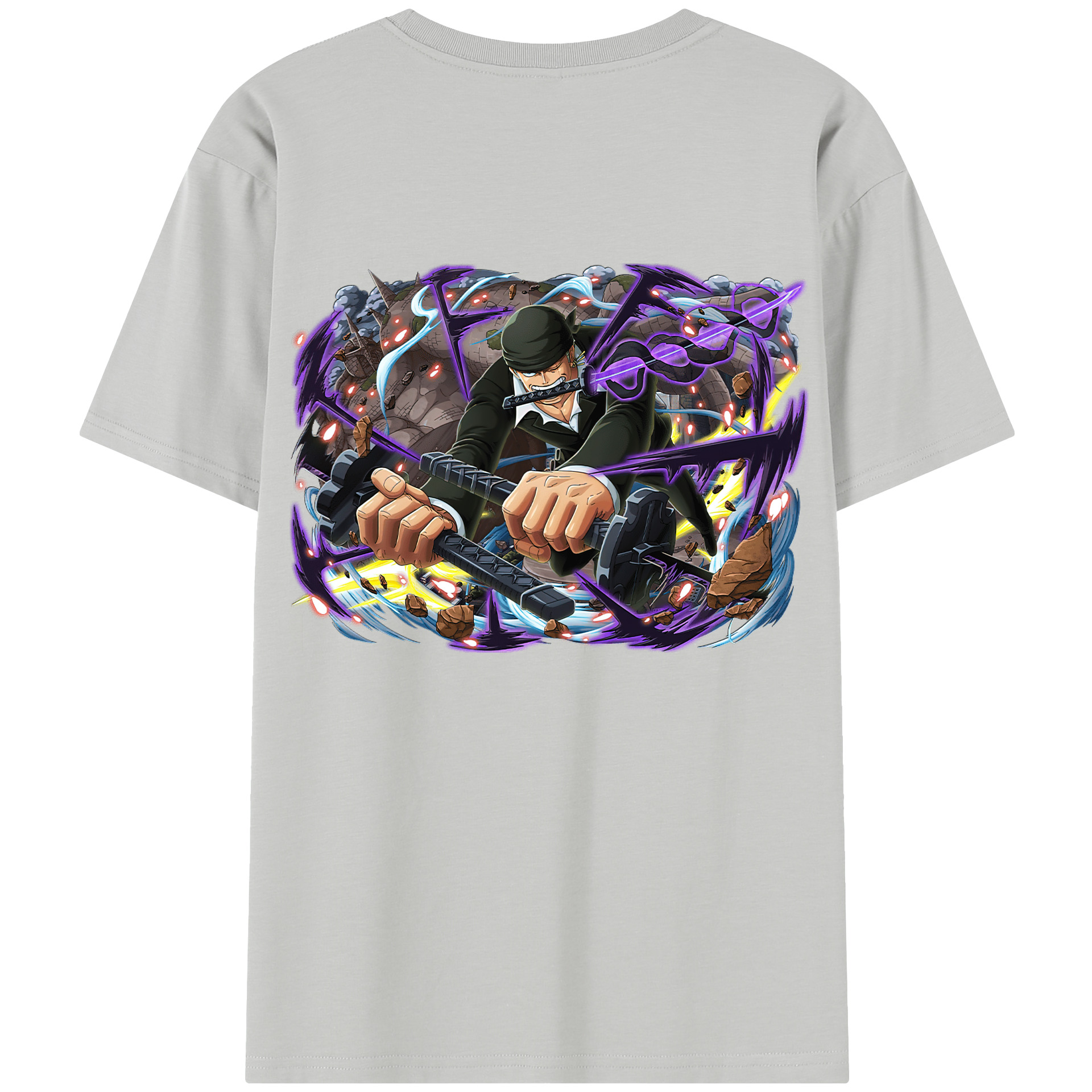 ワンピース ロロノア・ゾロ ONE PIECE Roronoa Zoro レディース半袖Tシャツ(バックプリント)