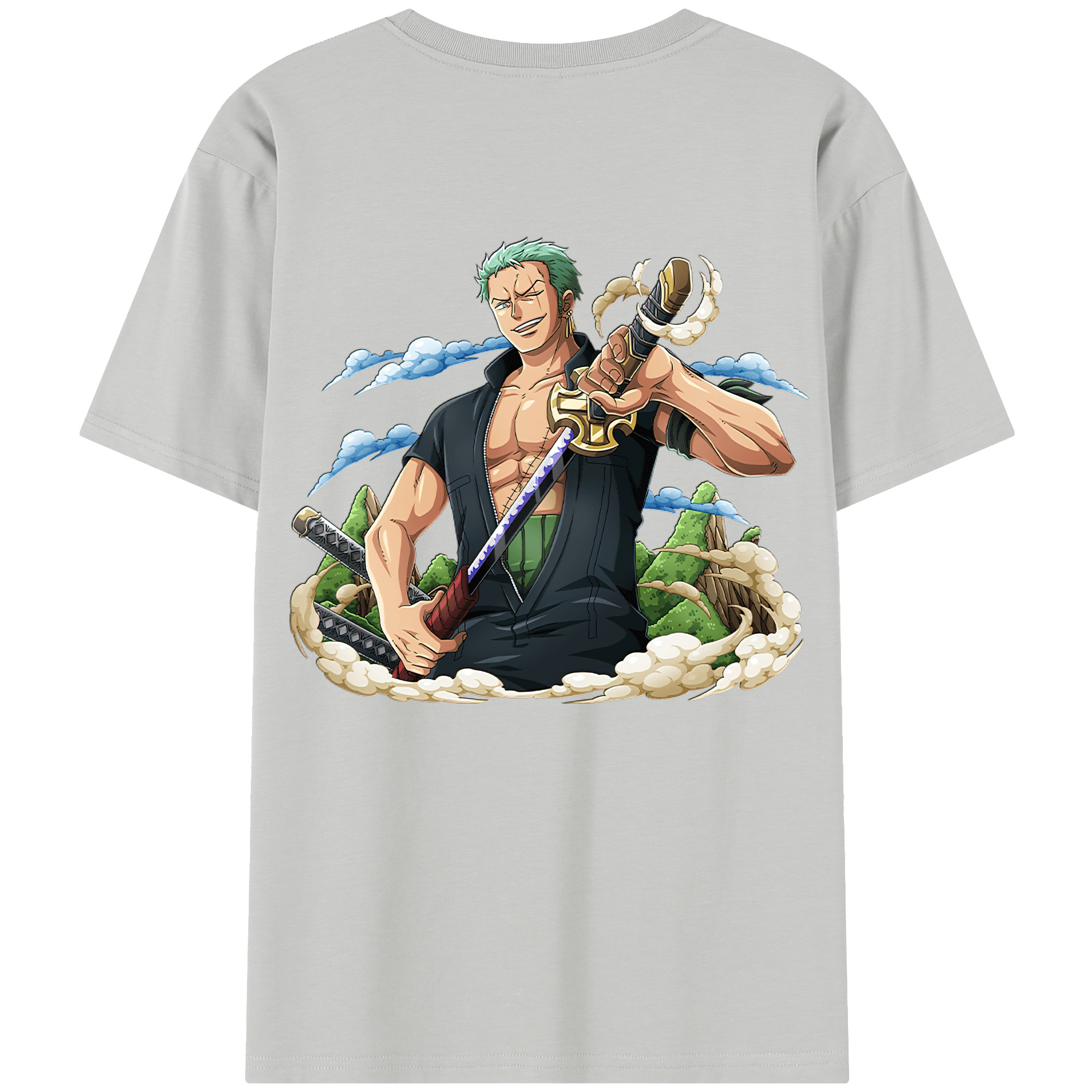ワンピース ロロノア・ゾロ ONE PIECE Roronoa Zoro レディース半袖Tシャツ(バックプリント)