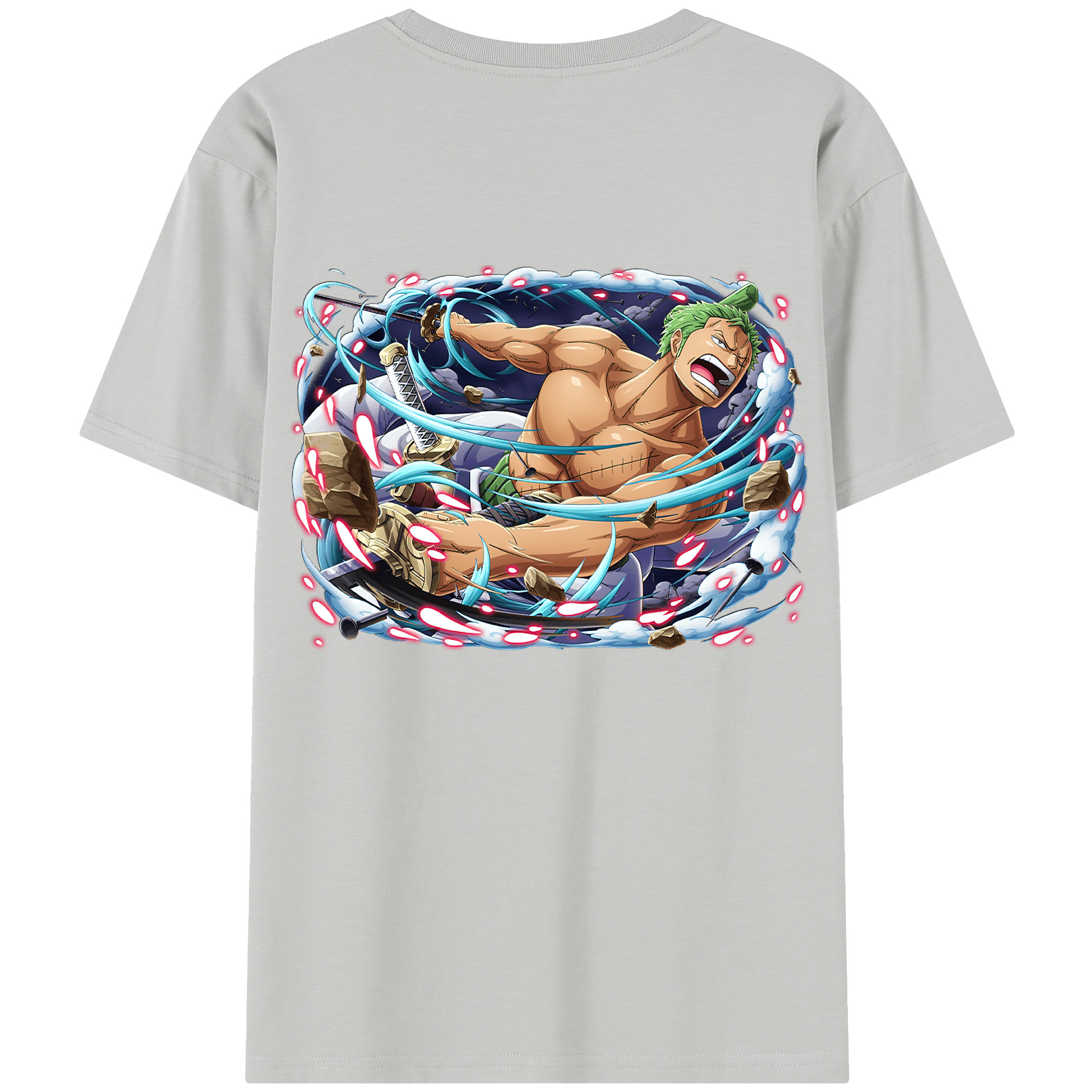 ワンピース ロロノア・ゾロ ONE PIECE Roronoa Zoro レディース半袖Tシャツ(バックプリント)