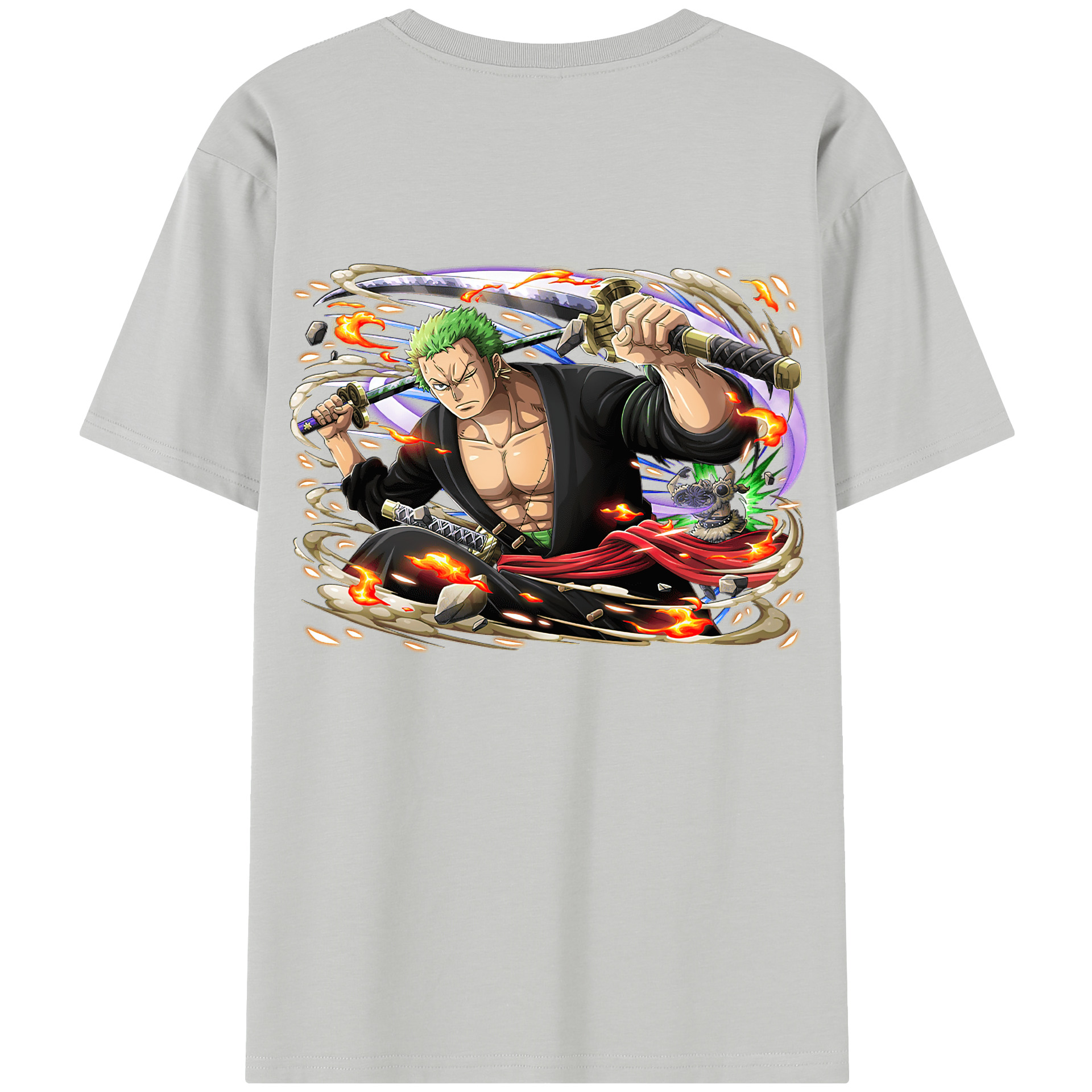 ワンピース ロロノア・ゾロ ONE PIECE Roronoa Zoro レディース半袖Tシャツ(バックプリント)