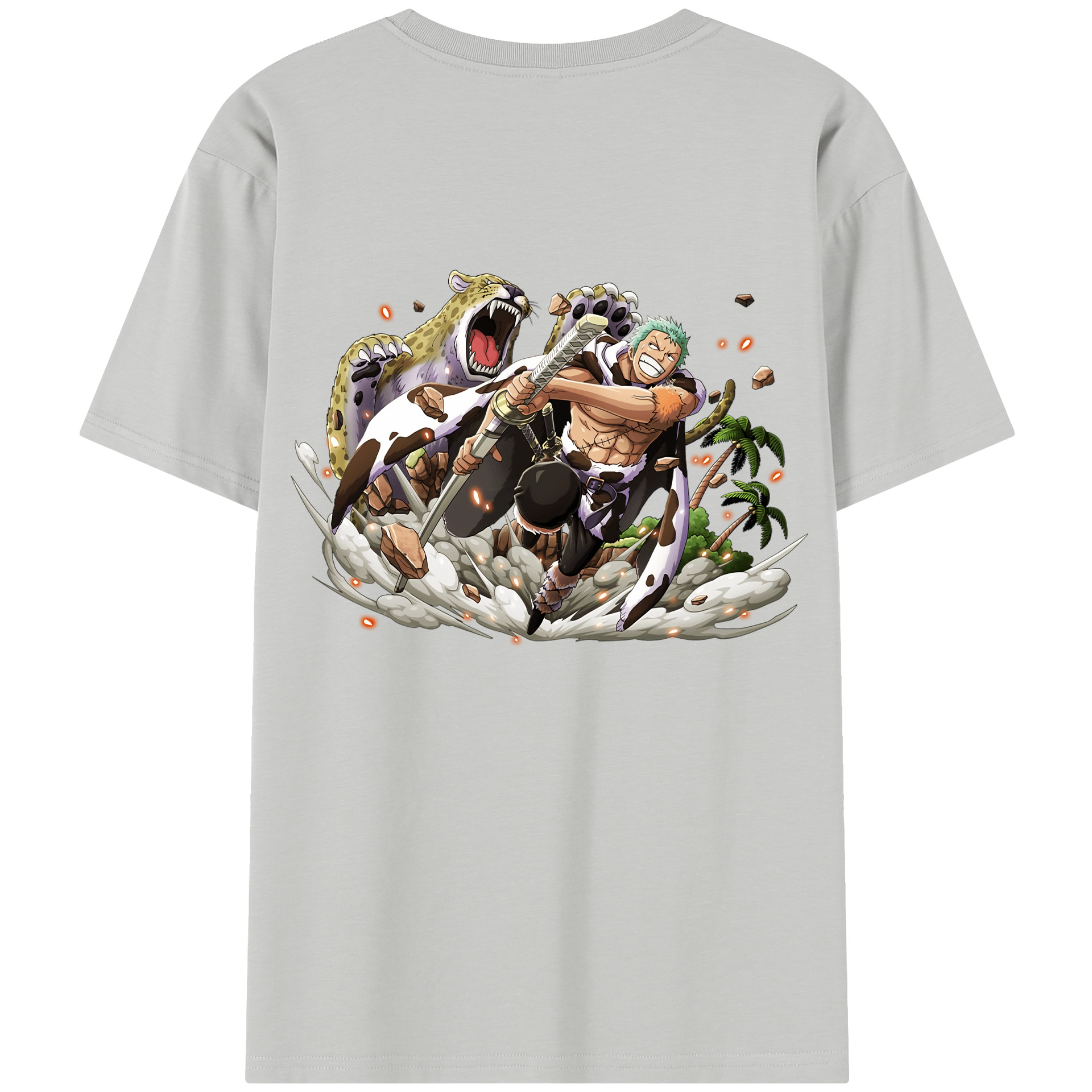 ワンピース ロロノア・ゾロ ONE PIECE Roronoa Zoro レディース半袖Tシャツ(バックプリント)