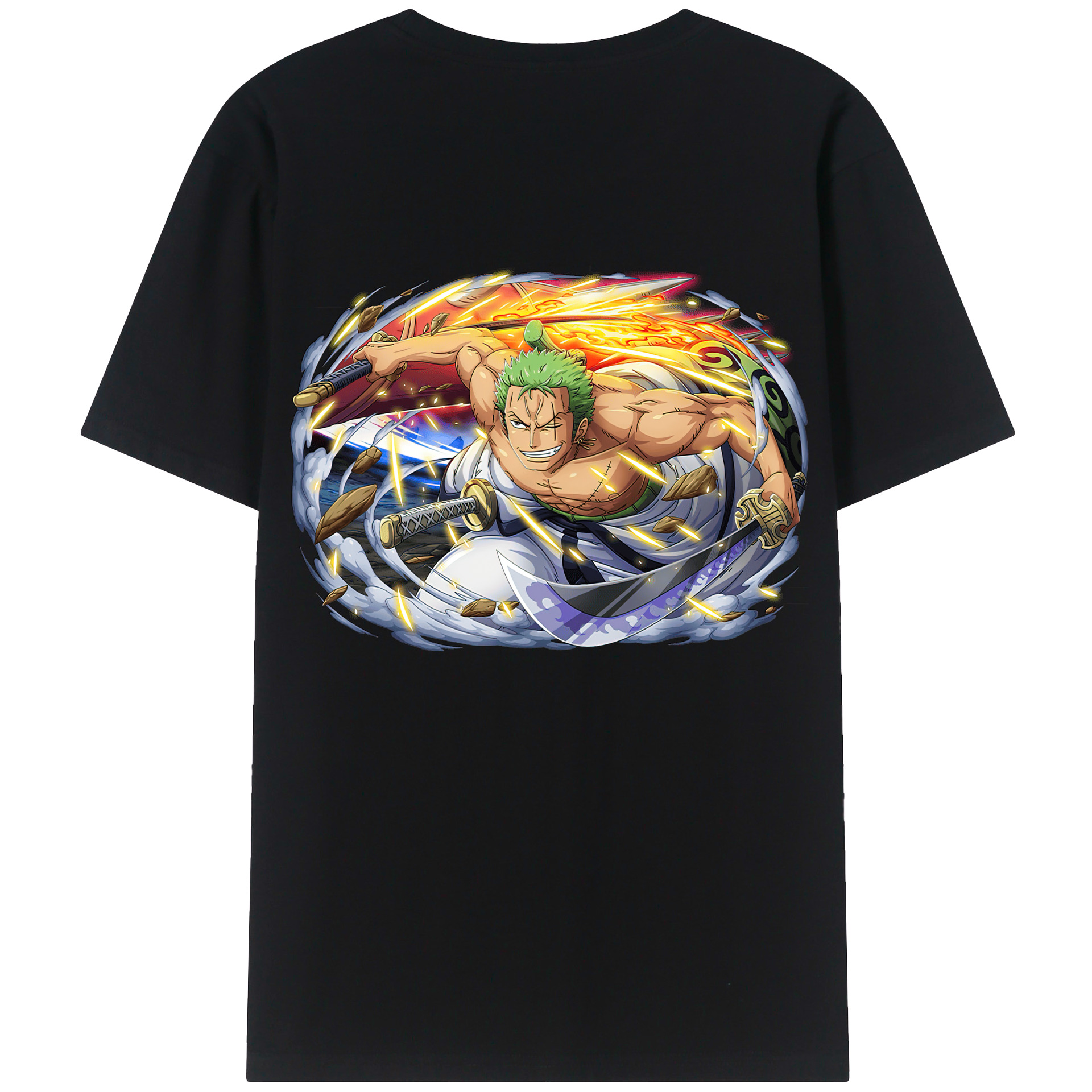 ワンピース ロロノア・ゾロ ONE PIECE Roronoa Zoro レディース半袖Tシャツ(バックプリント)