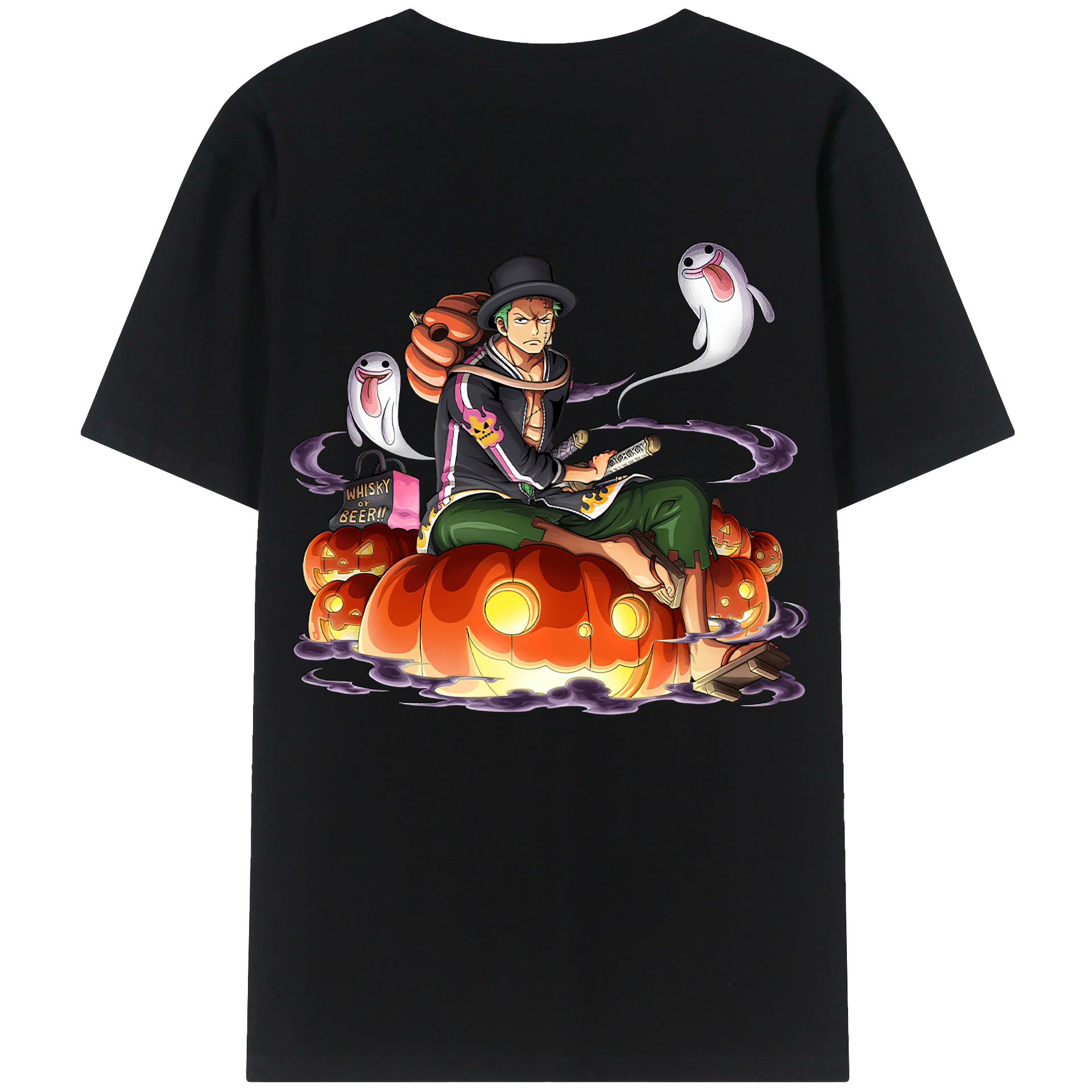 ワンピース ロロノア・ゾロ ONE PIECE Roronoa Zoro レディース半袖Tシャツ(バックプリント)