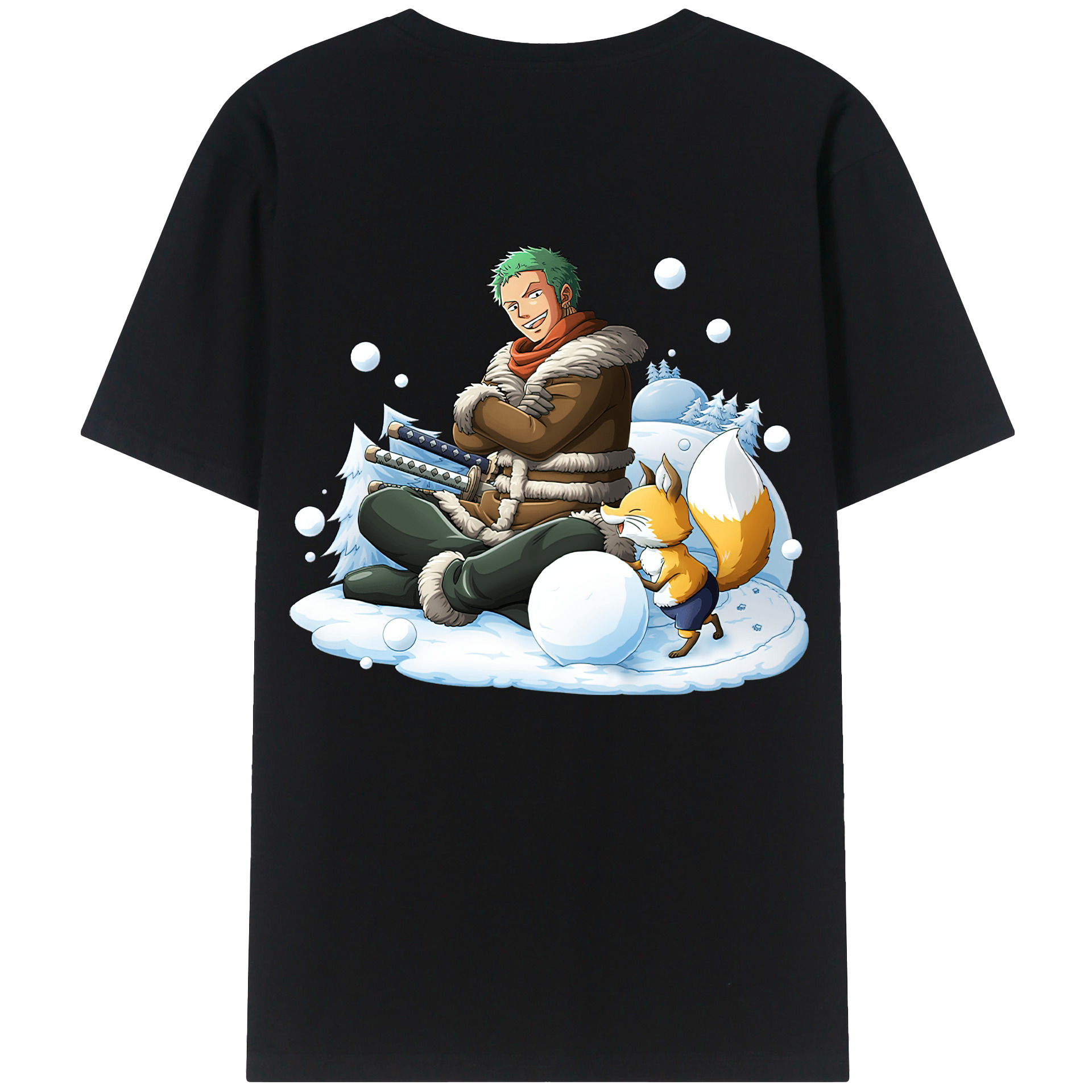 ワンピース ロロノア・ゾロ ONE PIECE Roronoa Zoro レディース半袖Tシャツ(バックプリント)