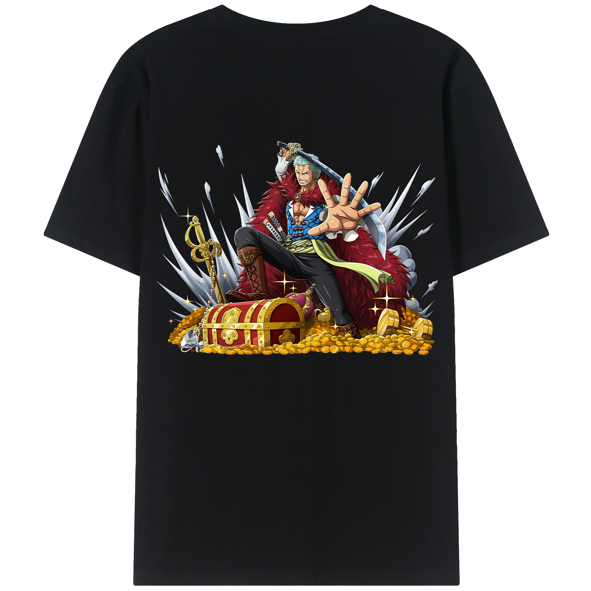 ワンピース ロロノア・ゾロ ONE PIECE Roronoa Zoro レディース半袖Tシャツ(バックプリント)