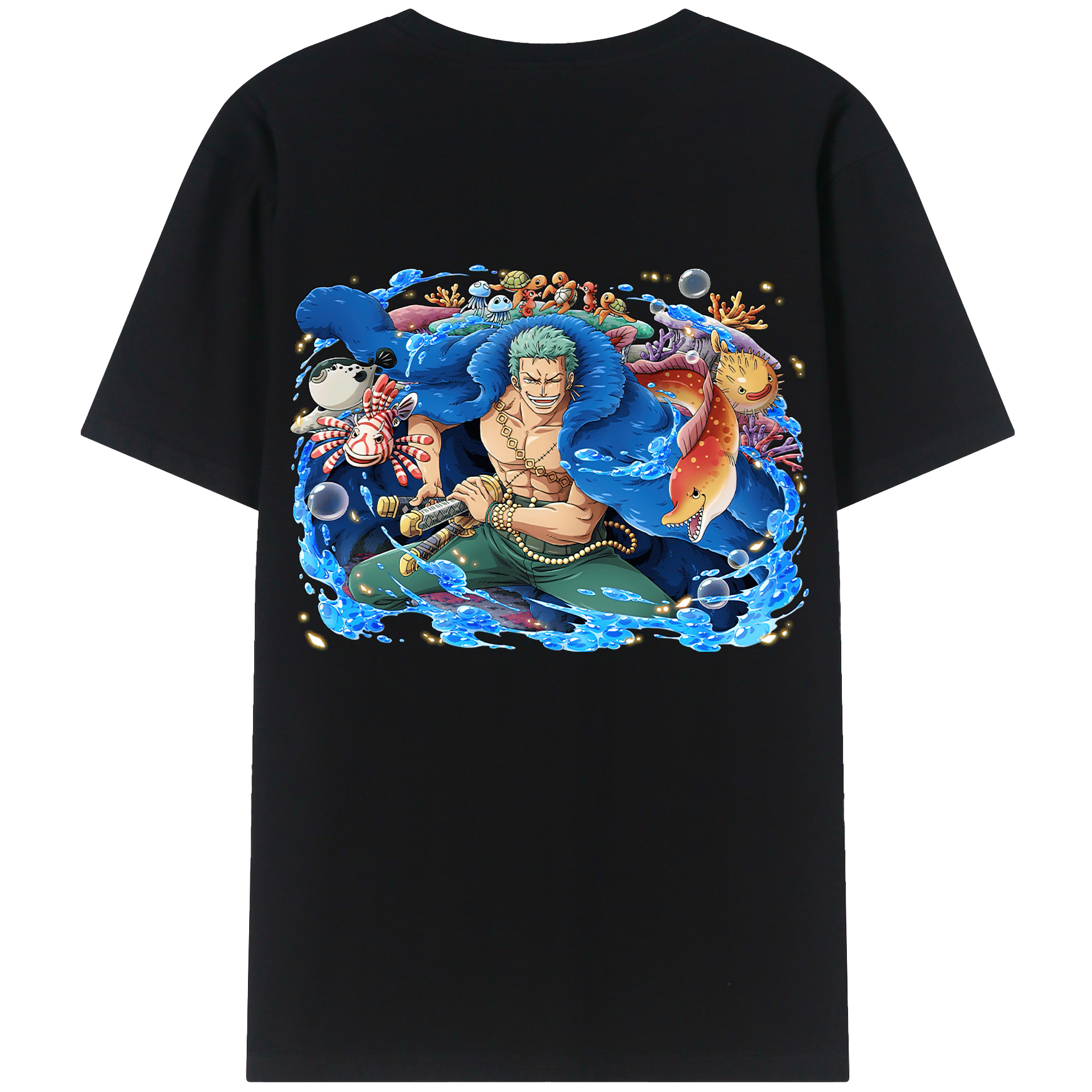 ワンピース ロロノア・ゾロ ONE PIECE Roronoa Zoro レディース半袖Tシャツ(バックプリント)