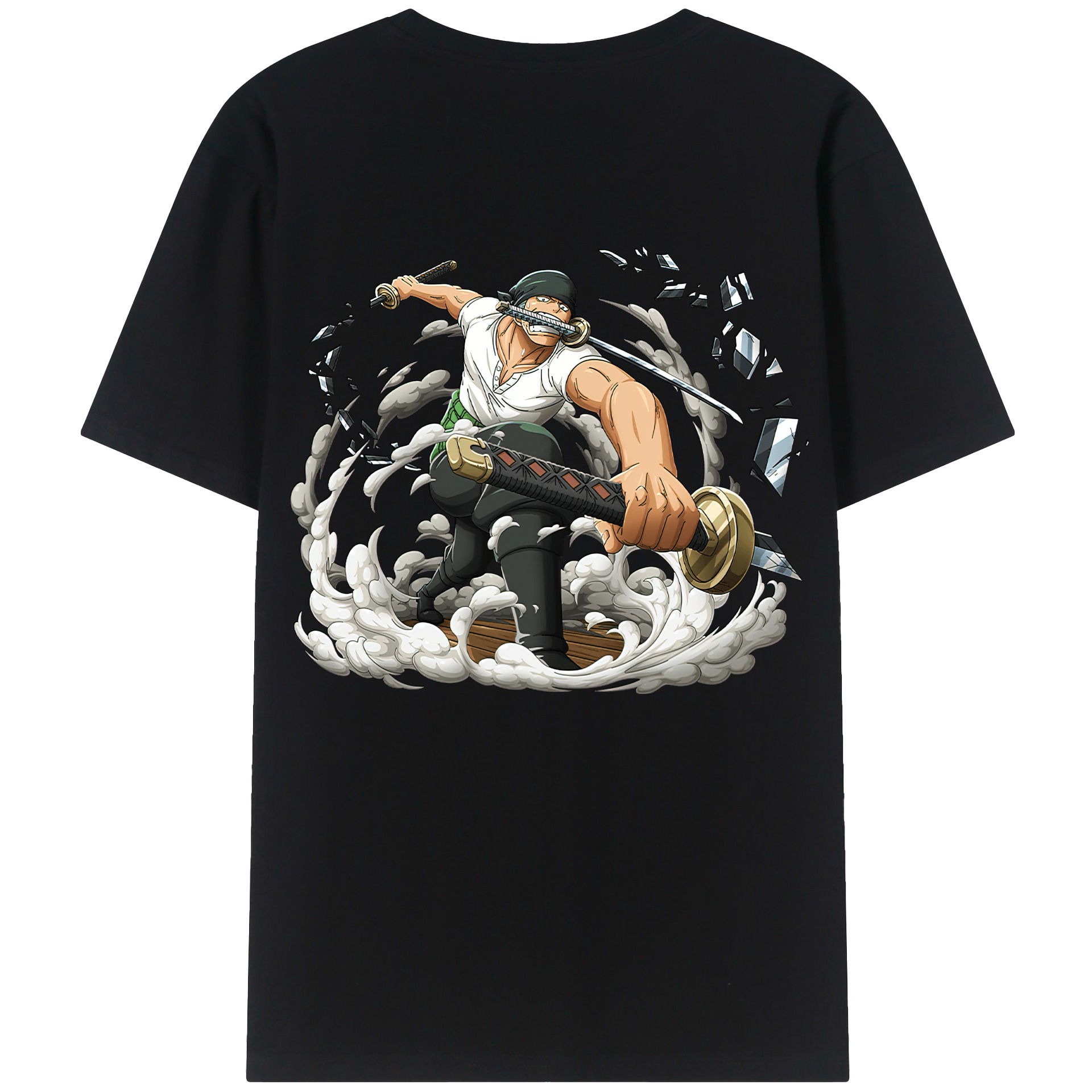 ワンピース ロロノア・ゾロ ONE PIECE Roronoa Zoro レディース半袖Tシャツ(バックプリント)