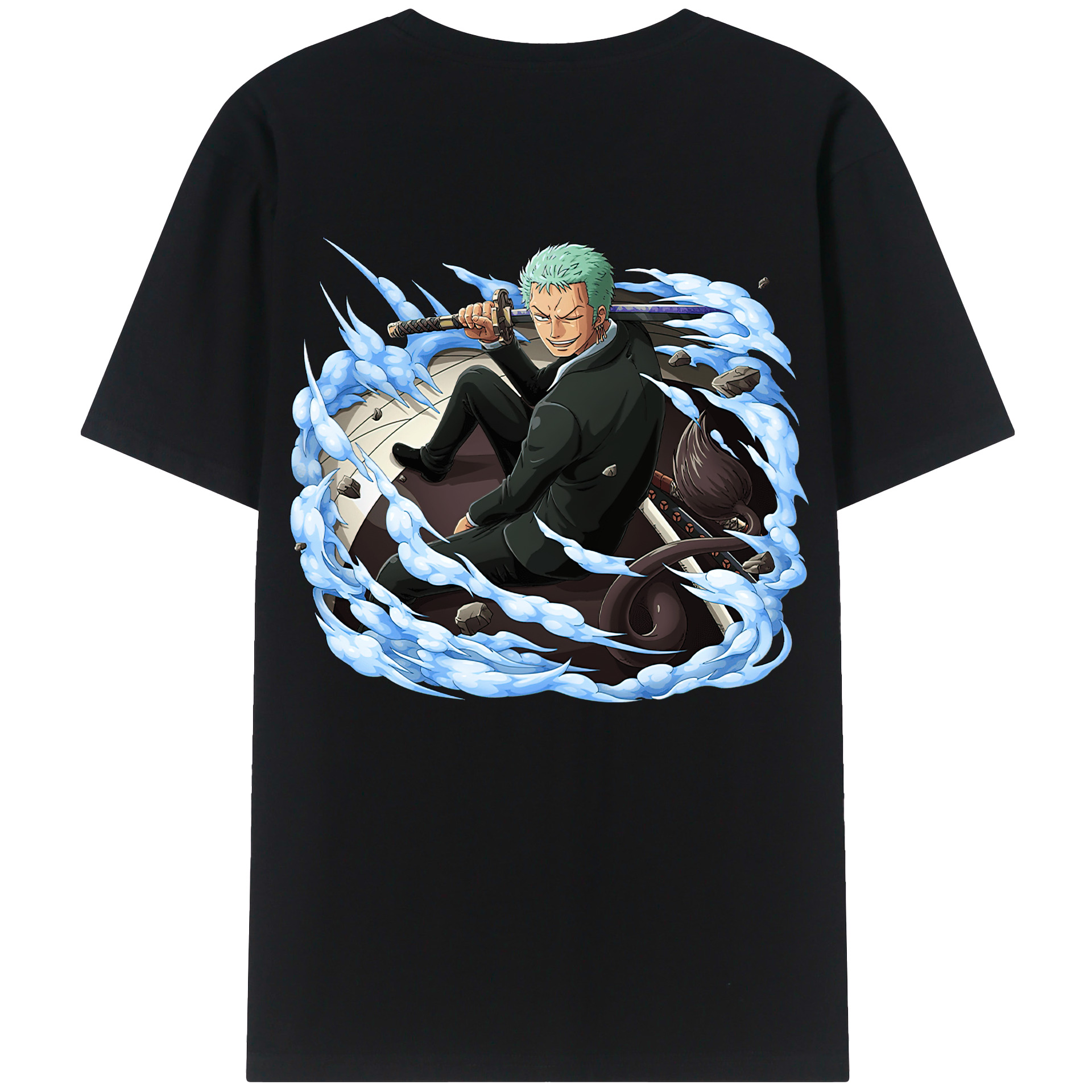 ワンピース ロロノア・ゾロ ONE PIECE Roronoa Zoro レディース半袖Tシャツ(バックプリント)