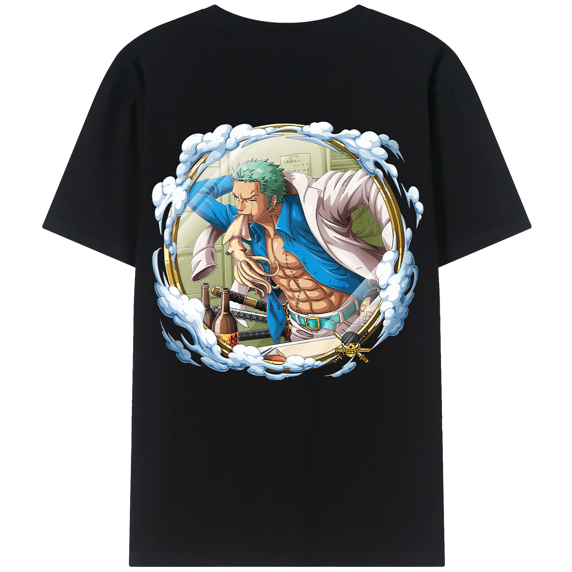 ワンピース ロロノア・ゾロ ONE PIECE Roronoa Zoro レディース半袖Tシャツ(バックプリント)