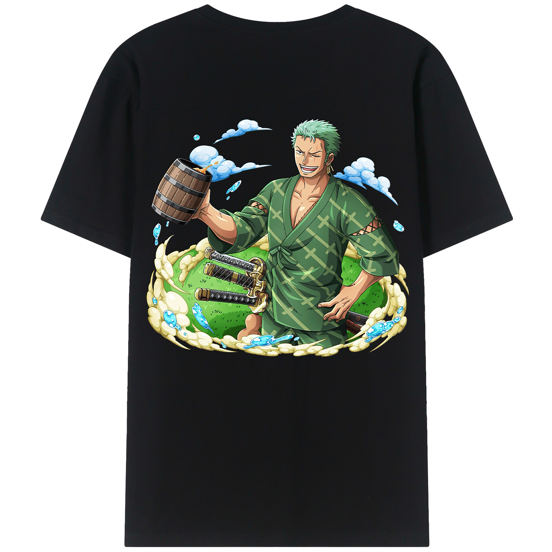 ワンピース ロロノア・ゾロ ONE PIECE Roronoa Zoro レディース半袖Tシャツ(バックプリント)