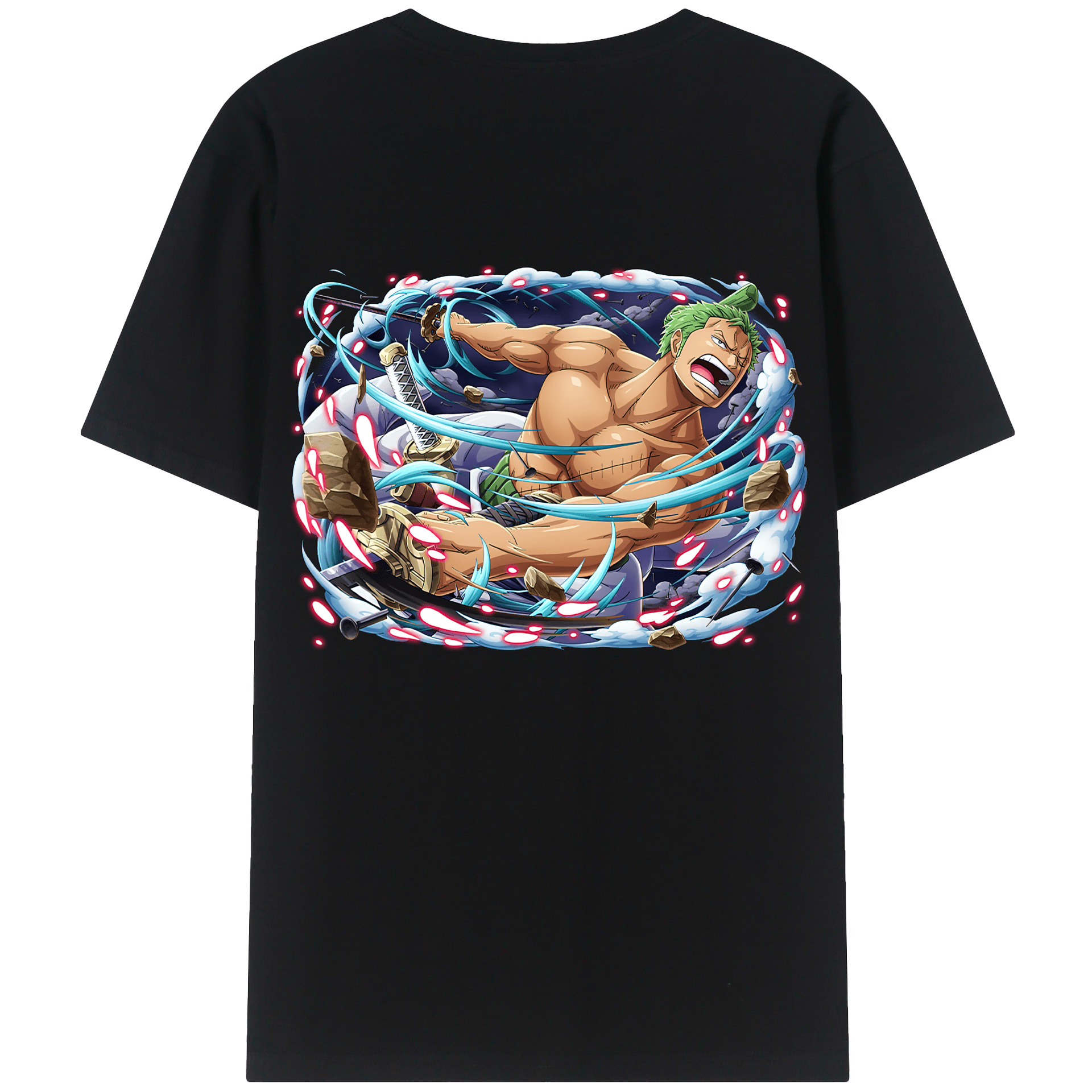 ワンピース ロロノア・ゾロ ONE PIECE Roronoa Zoro レディース半袖Tシャツ(バックプリント)