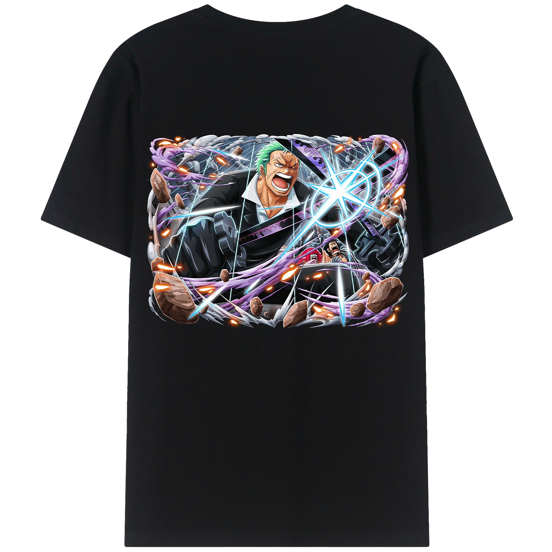 ワンピース ロロノア・ゾロ ONE PIECE Roronoa Zoro レディース半袖Tシャツ(バックプリント)