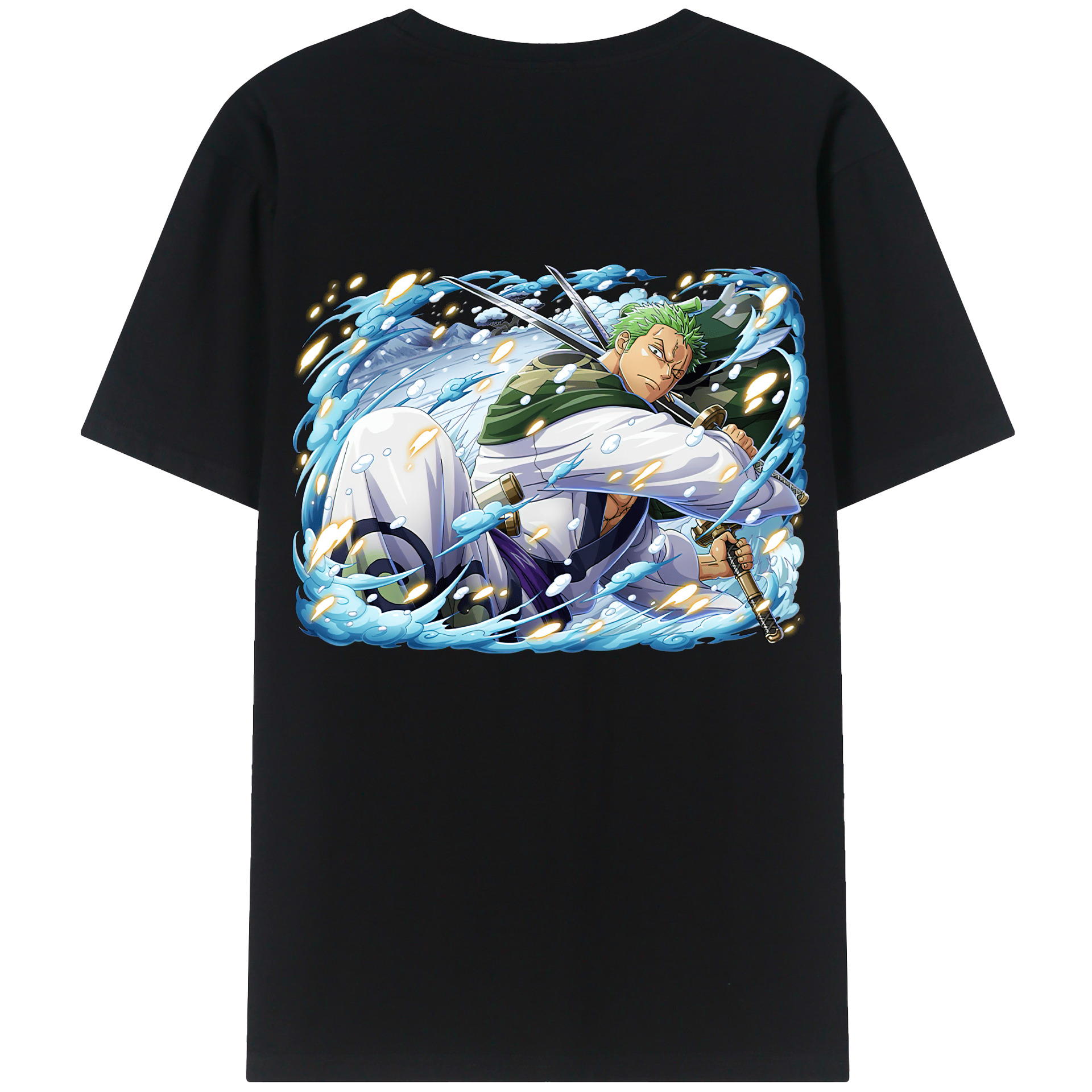 ワンピース ロロノア・ゾロ ONE PIECE Roronoa Zoro レディース半袖Tシャツ(バックプリント)