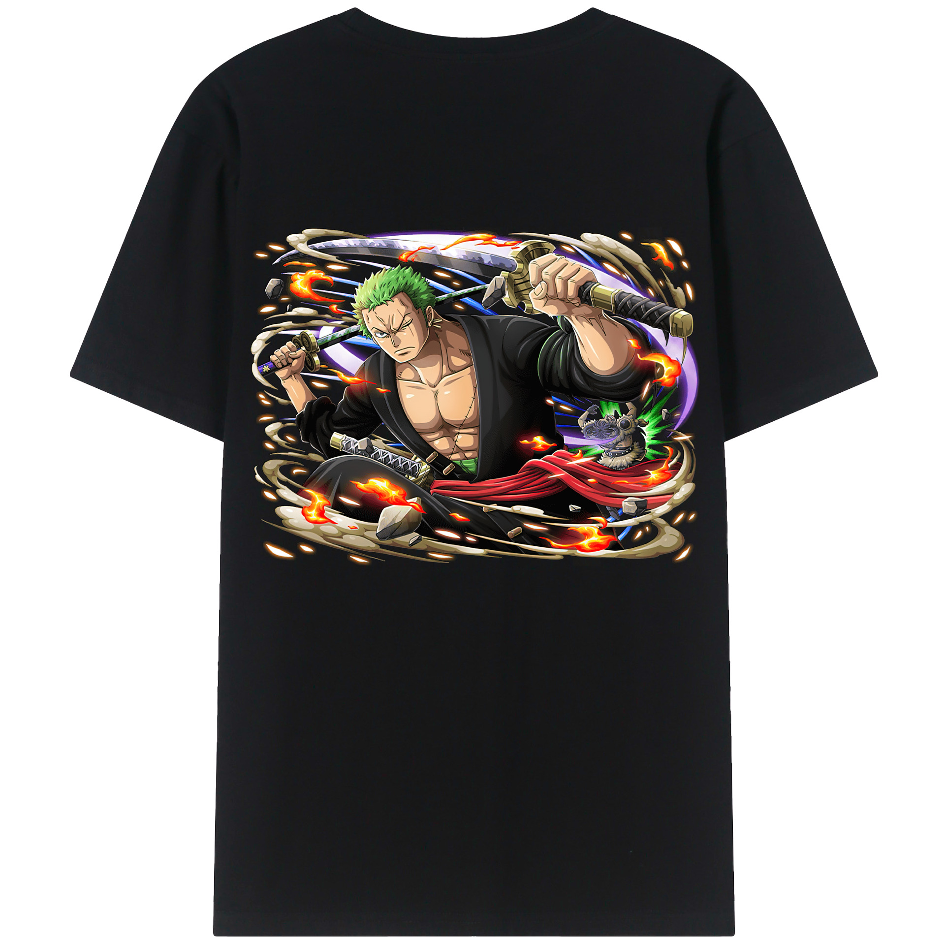 ワンピース ロロノア・ゾロ ONE PIECE Roronoa Zoro レディース半袖Tシャツ(バックプリント)