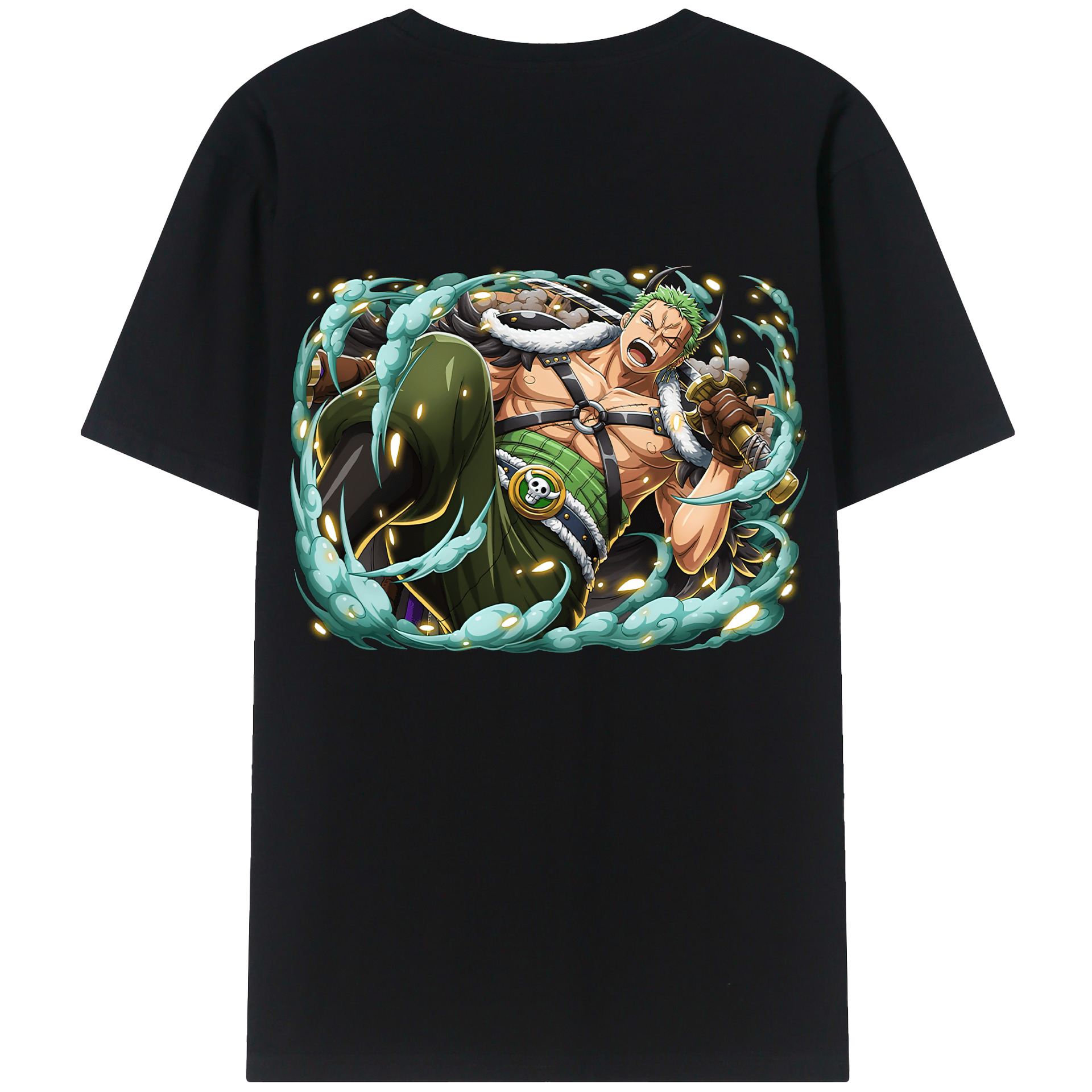 ワンピース ロロノア・ゾロ ONE PIECE Roronoa Zoro レディース半袖Tシャツ(バックプリント)