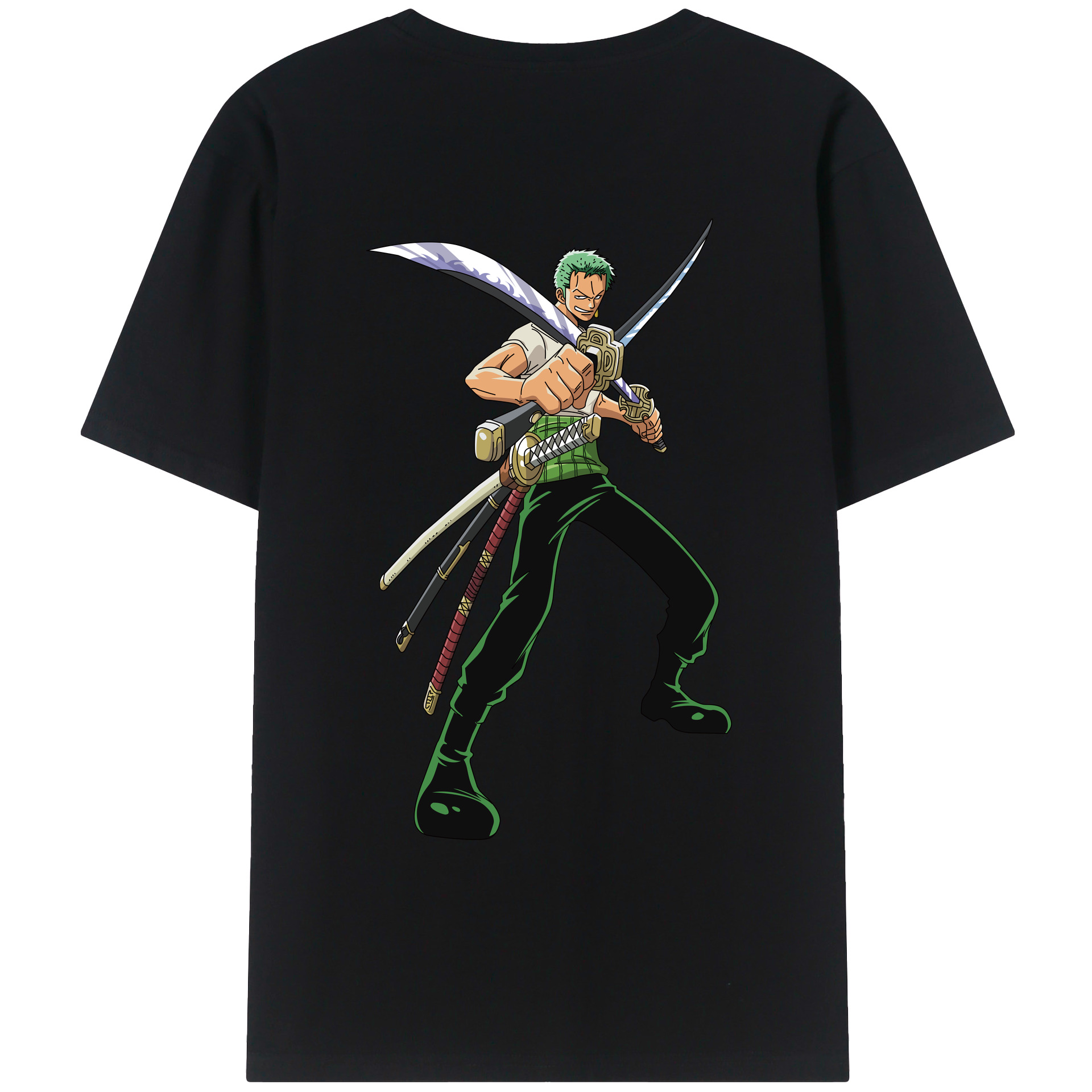 ワンピース ロロノア・ゾロ ONE PIECE Roronoa Zoro レディース半袖Tシャツ(バックプリント)