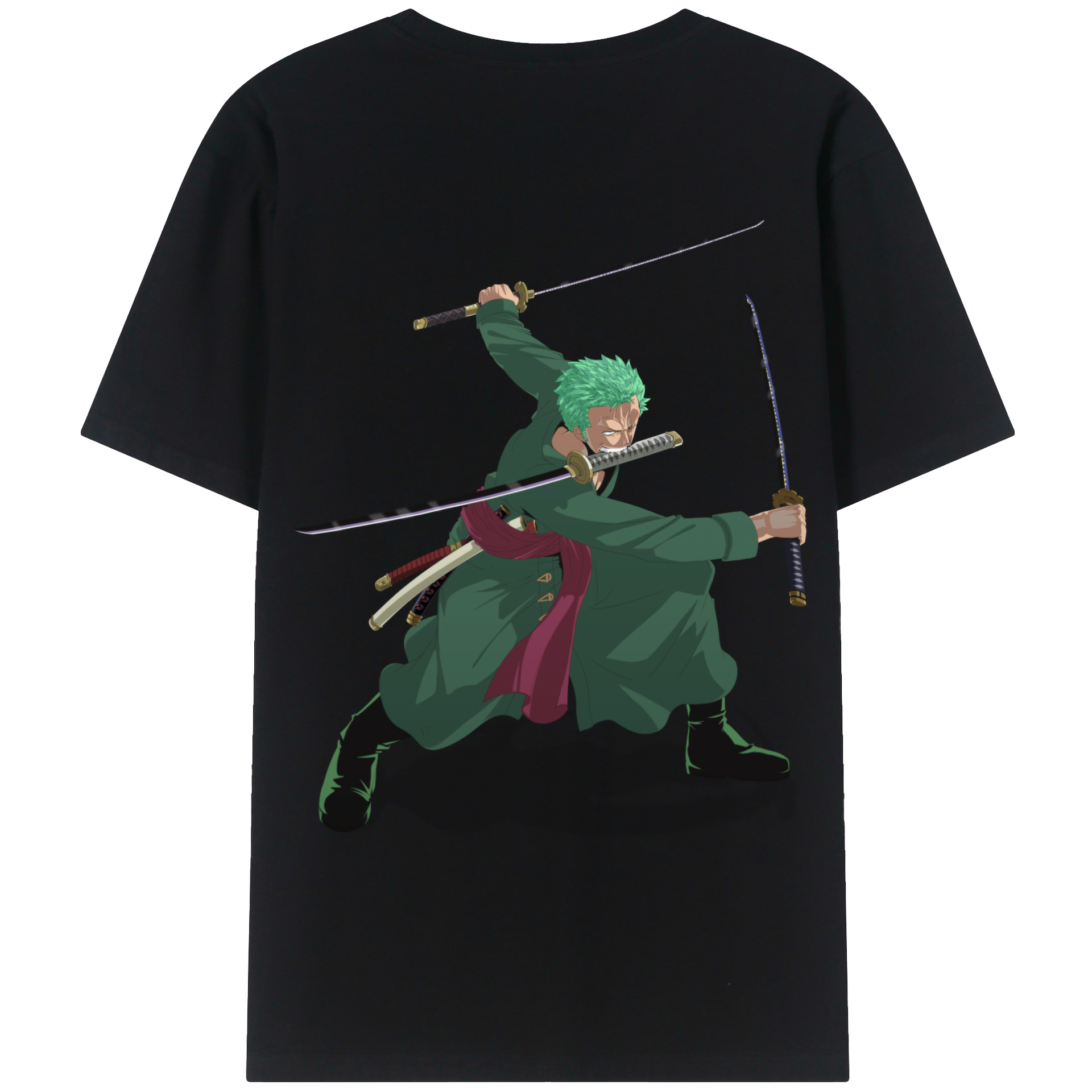 ワンピース ロロノア・ゾロ ONE PIECE Roronoa Zoro レディース半袖Tシャツ(バックプリント)