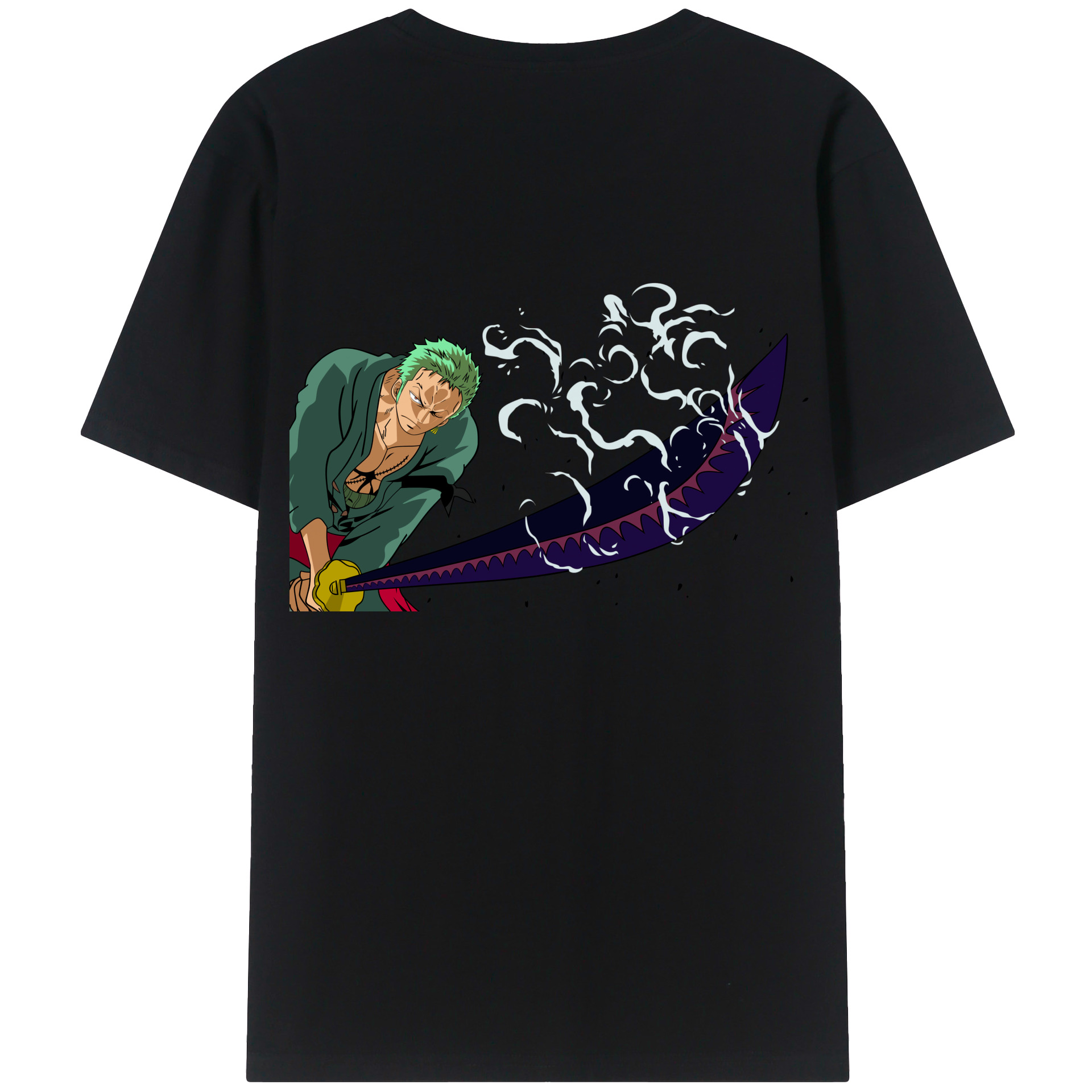 ワンピース ロロノア・ゾロ ONE PIECE Roronoa Zoro レディース半袖Tシャツ(バックプリント)