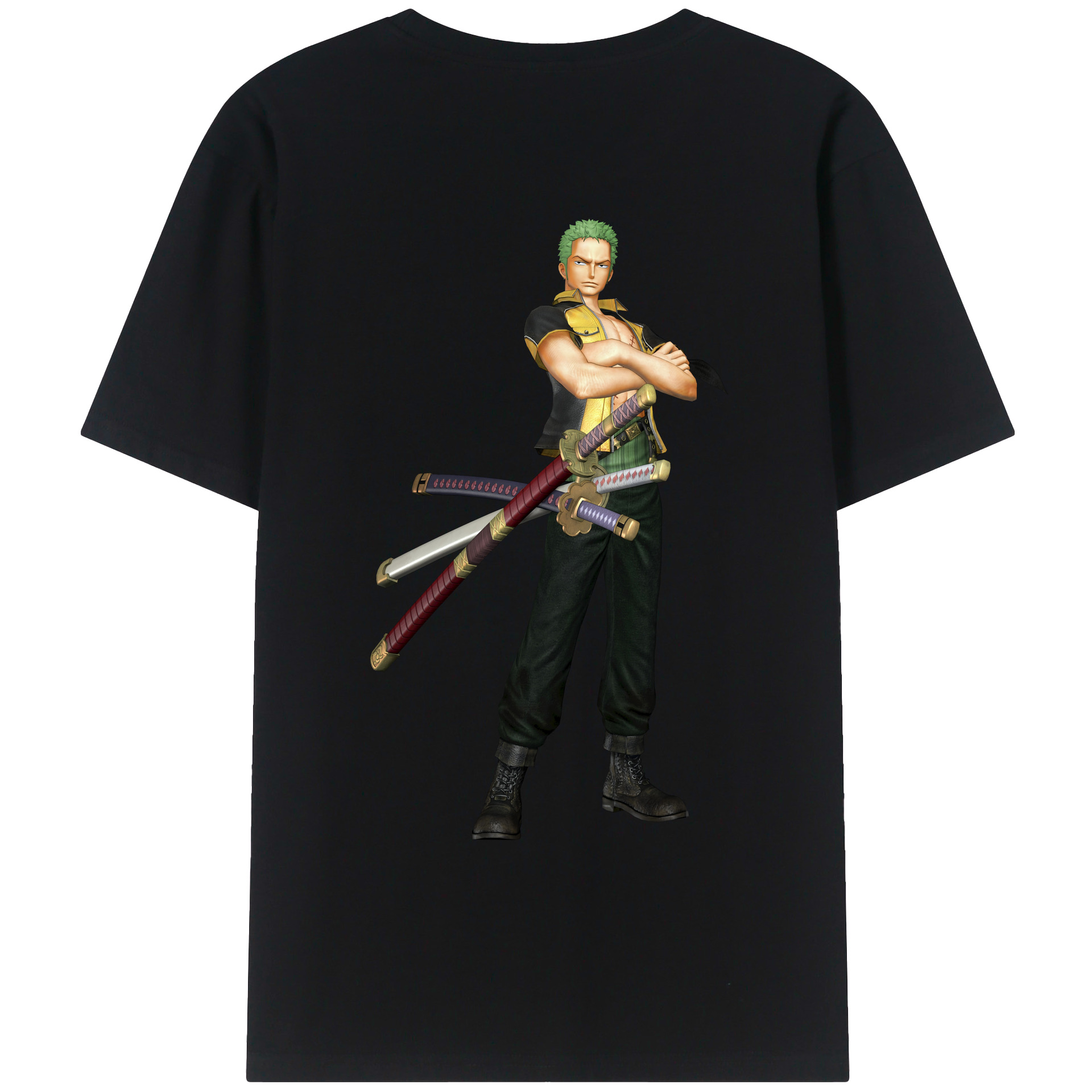 ワンピース ロロノア・ゾロ ONE PIECE Roronoa Zoro レディース半袖Tシャツ(バックプリント)