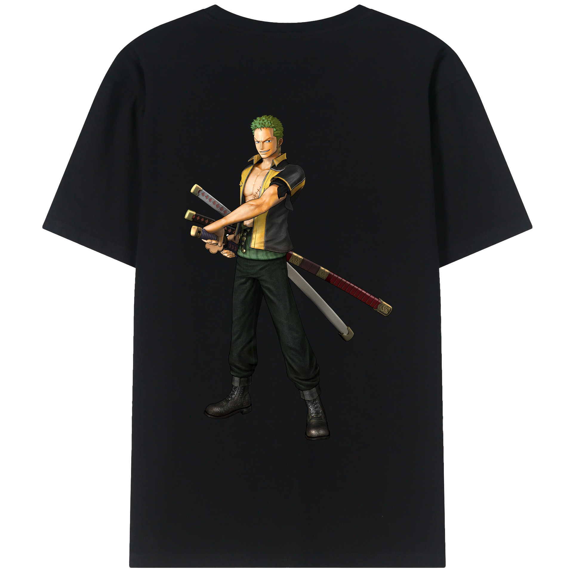 ワンピース ロロノア・ゾロ ONE PIECE Roronoa Zoro レディース半袖Tシャツ(バックプリント)