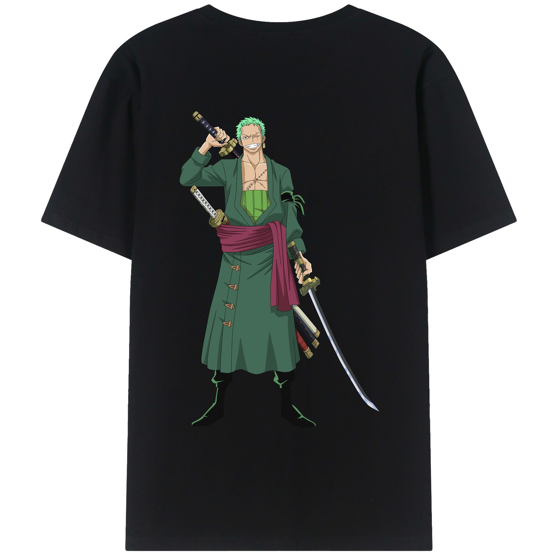 ワンピース ロロノア・ゾロ ONE PIECE Roronoa Zoro レディース半袖Tシャツ(バックプリント)