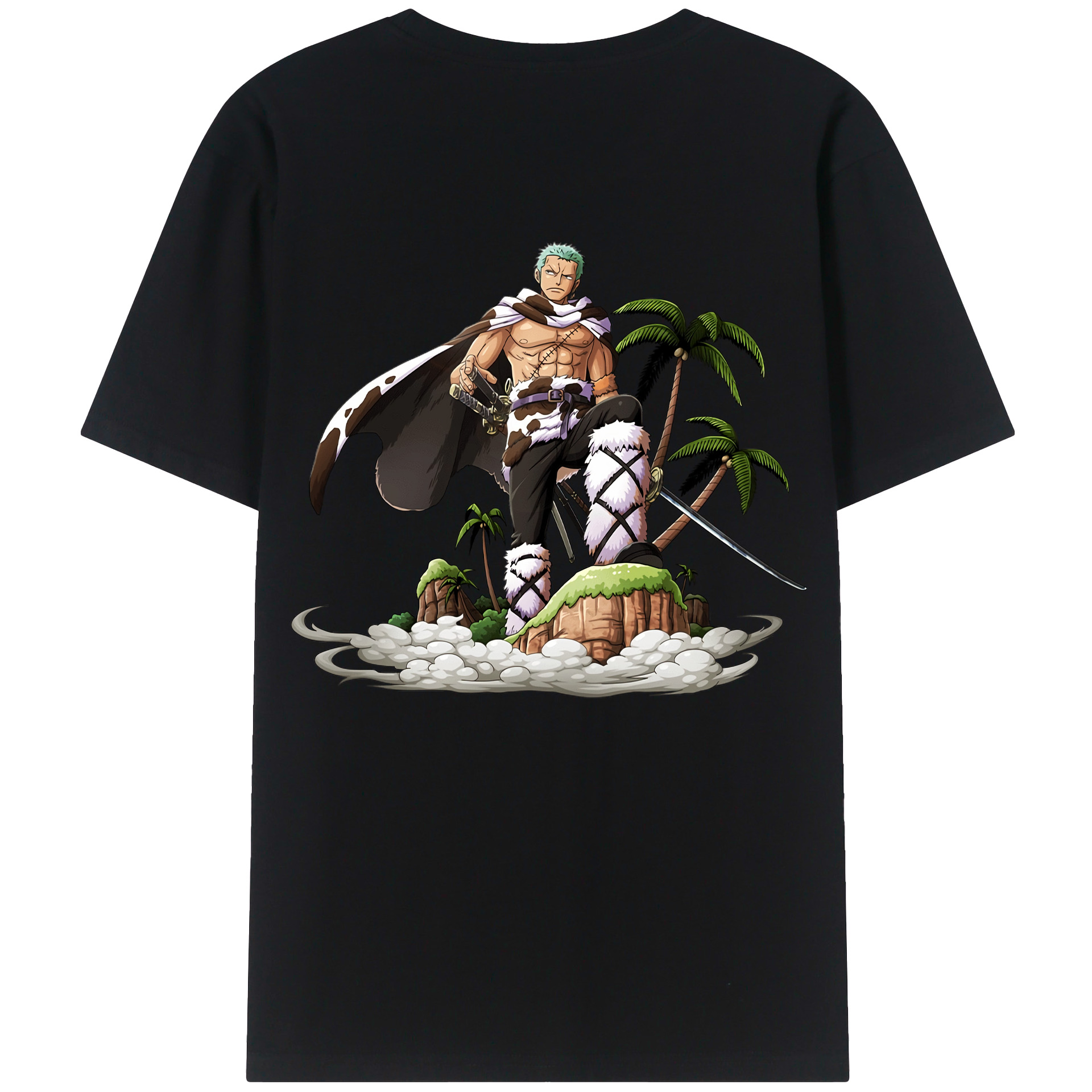 ワンピース ロロノア・ゾロ ONE PIECE Roronoa Zoro レディース半袖Tシャツ(バックプリント)