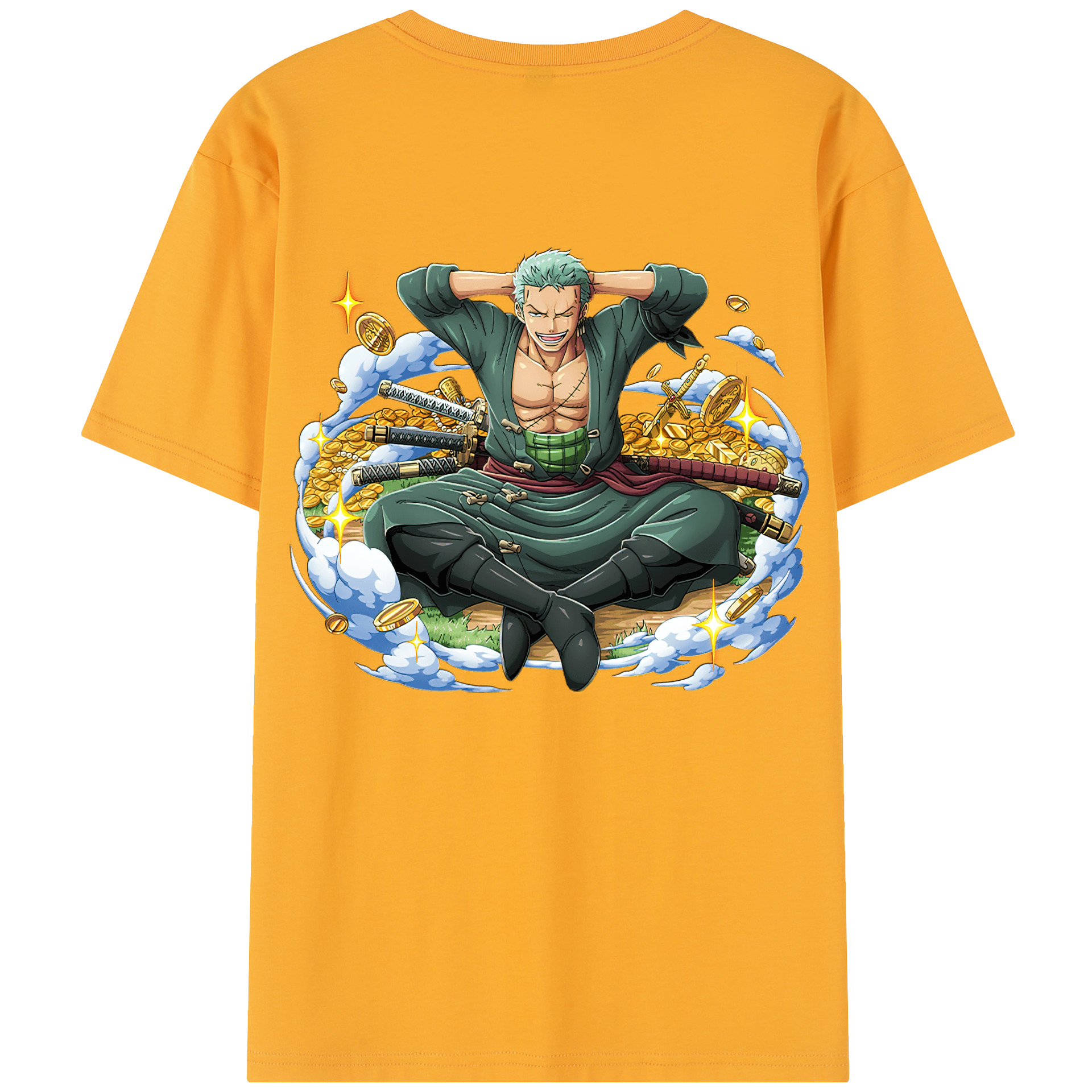 ワンピース ロロノア・ゾロ ONE PIECE Roronoa Zoro レディース半袖Tシャツ(バックプリント)