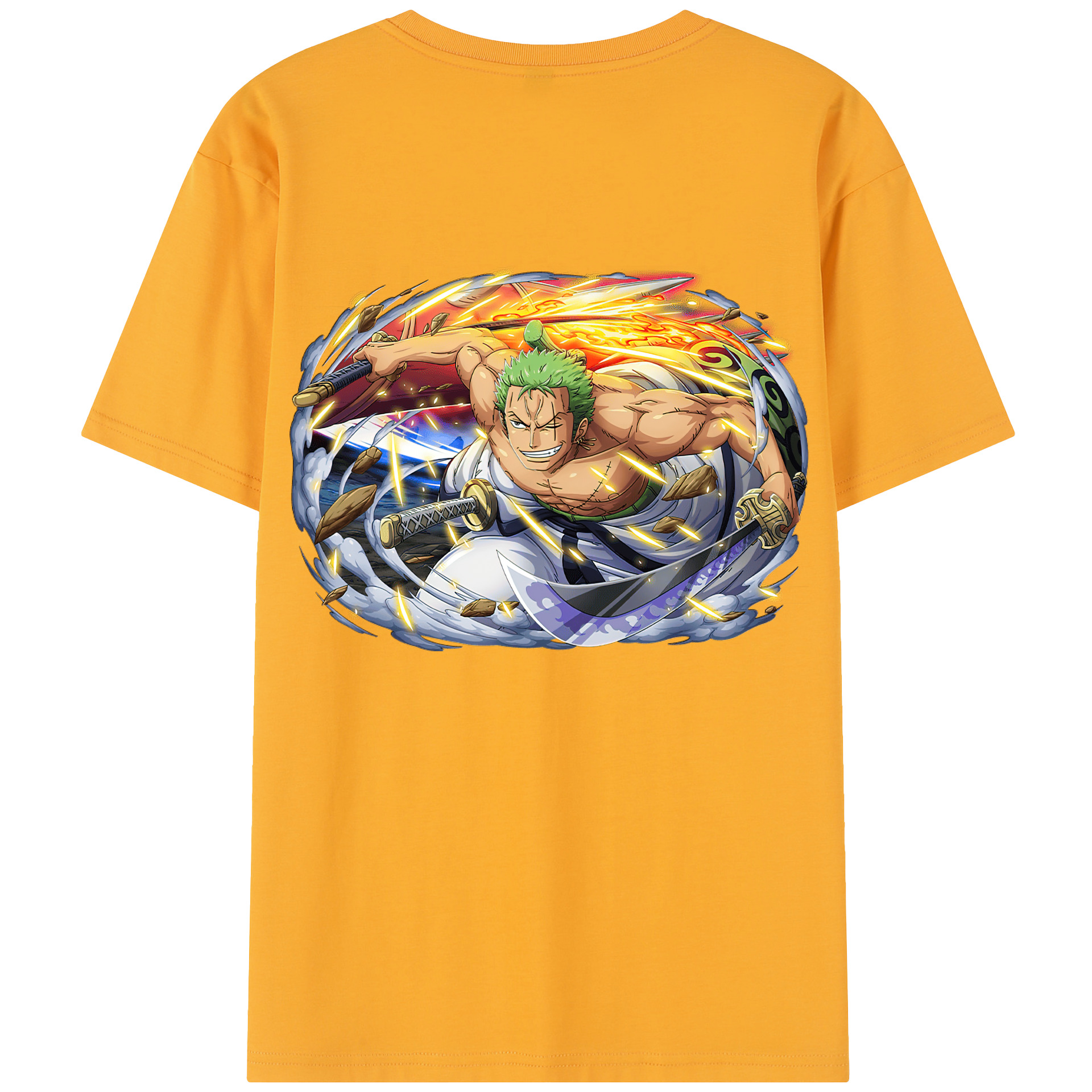 ワンピース ロロノア・ゾロ ONE PIECE Roronoa Zoro レディース半袖Tシャツ(バックプリント)
