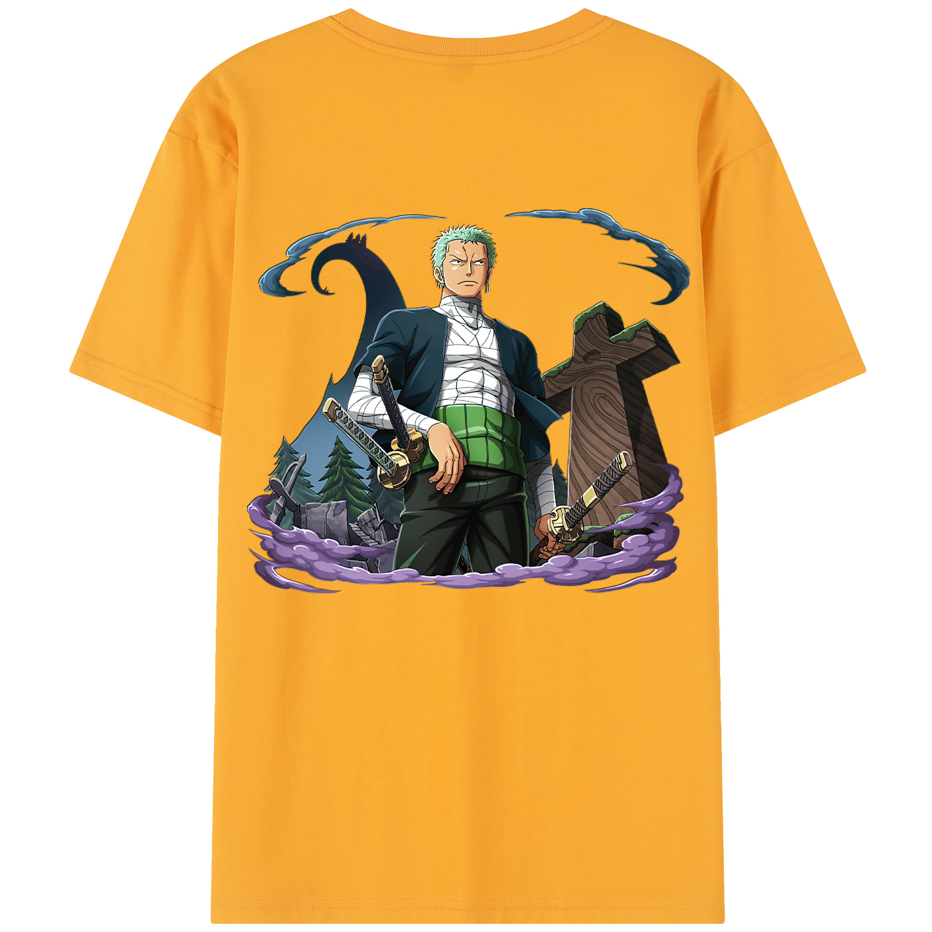 ワンピース ロロノア・ゾロ ONE PIECE Roronoa Zoro レディース半袖Tシャツ(バックプリント)
