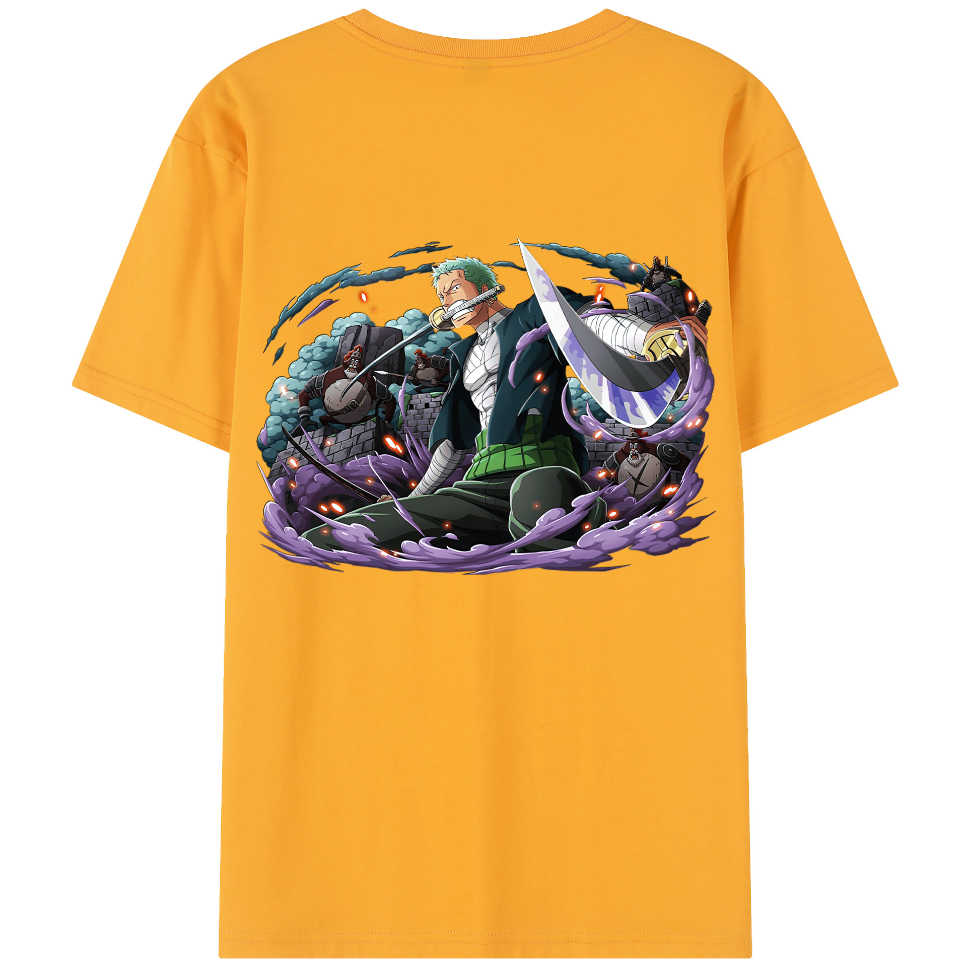 ワンピース ロロノア・ゾロ ONE PIECE Roronoa Zoro レディース半袖Tシャツ(バックプリント)