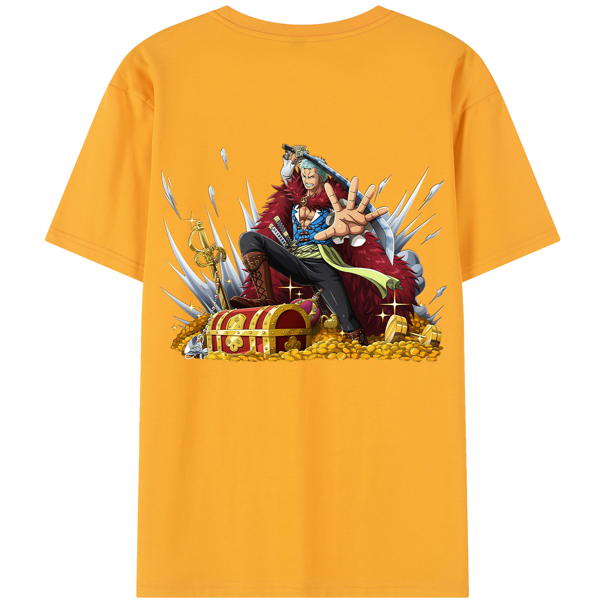 ワンピース ロロノア・ゾロ ONE PIECE Roronoa Zoro レディース半袖Tシャツ(バックプリント)