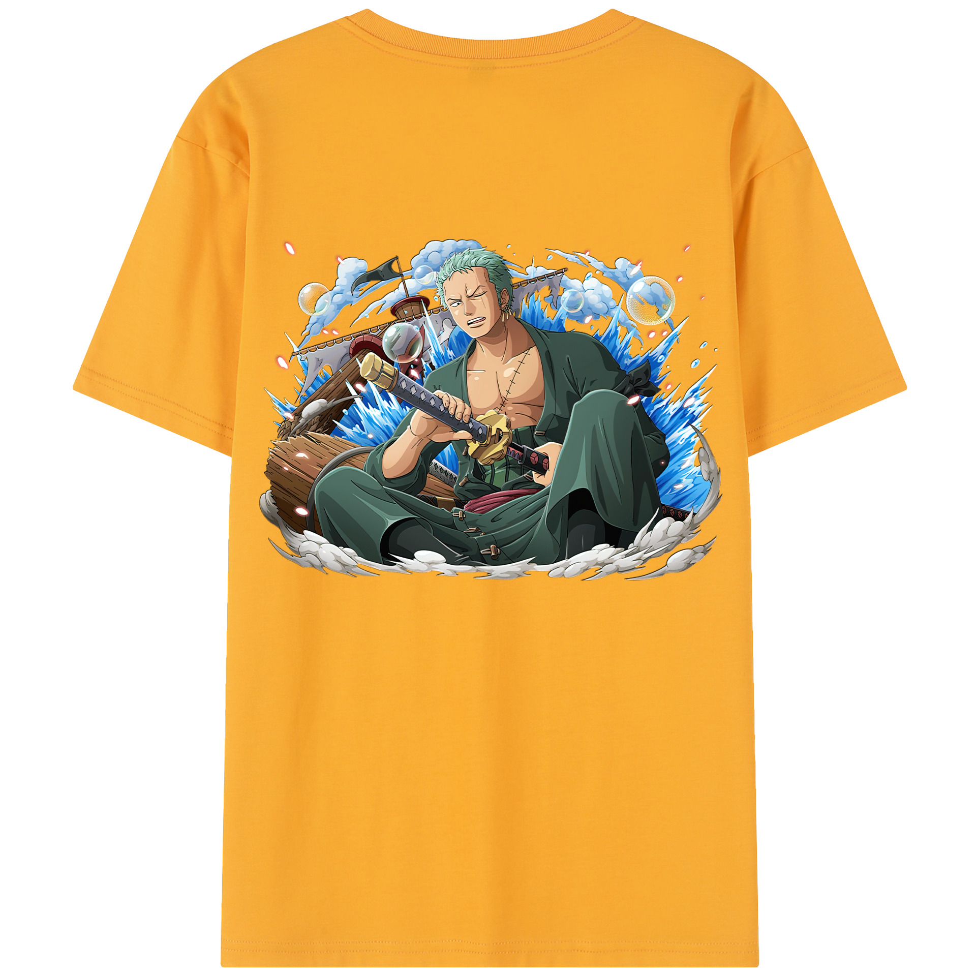 ワンピース ロロノア・ゾロ ONE PIECE Roronoa Zoro レディース半袖Tシャツ(バックプリント)