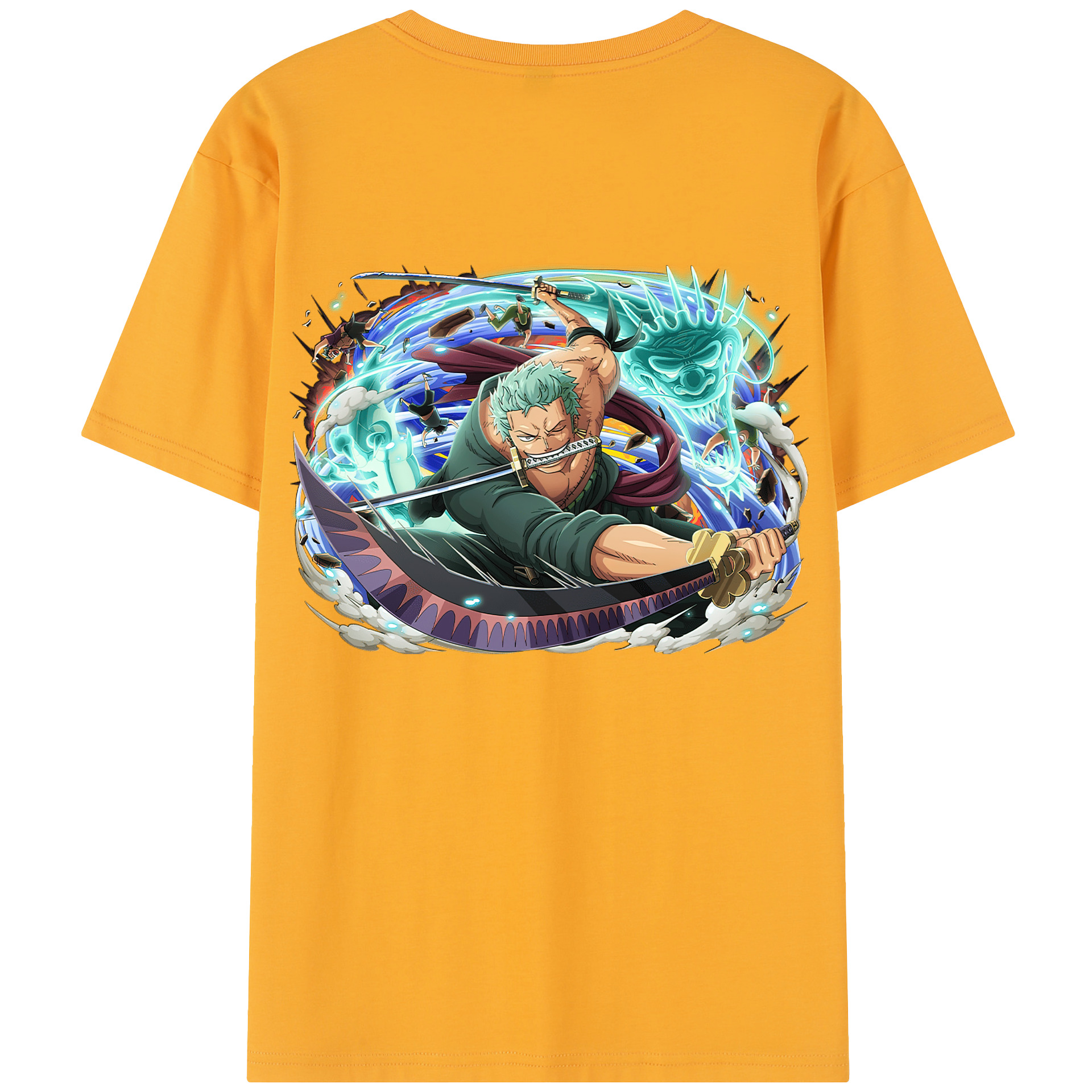 ワンピース ロロノア・ゾロ ONE PIECE Roronoa Zoro レディース半袖Tシャツ(バックプリント)